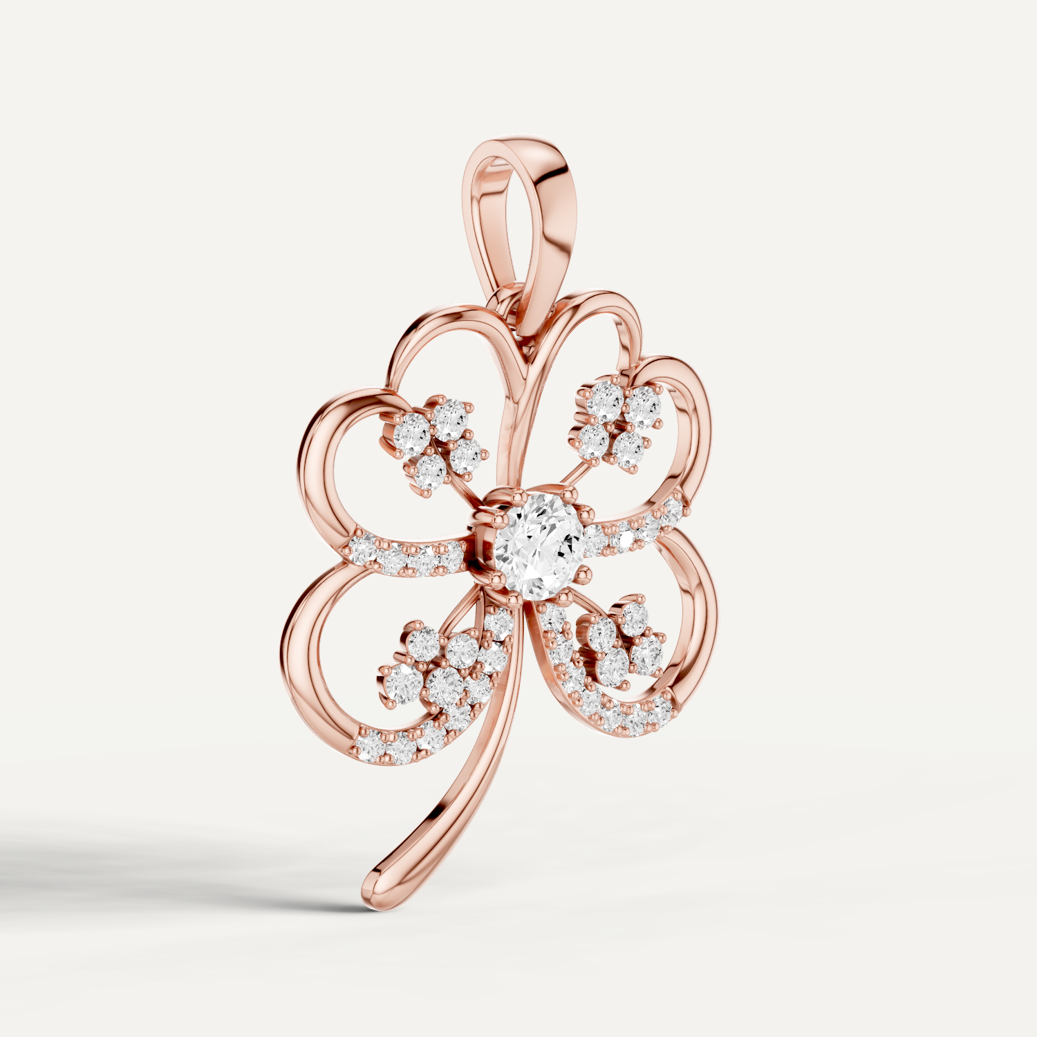 Folia, Clover Leaf Pendant in 18K Rose Gold