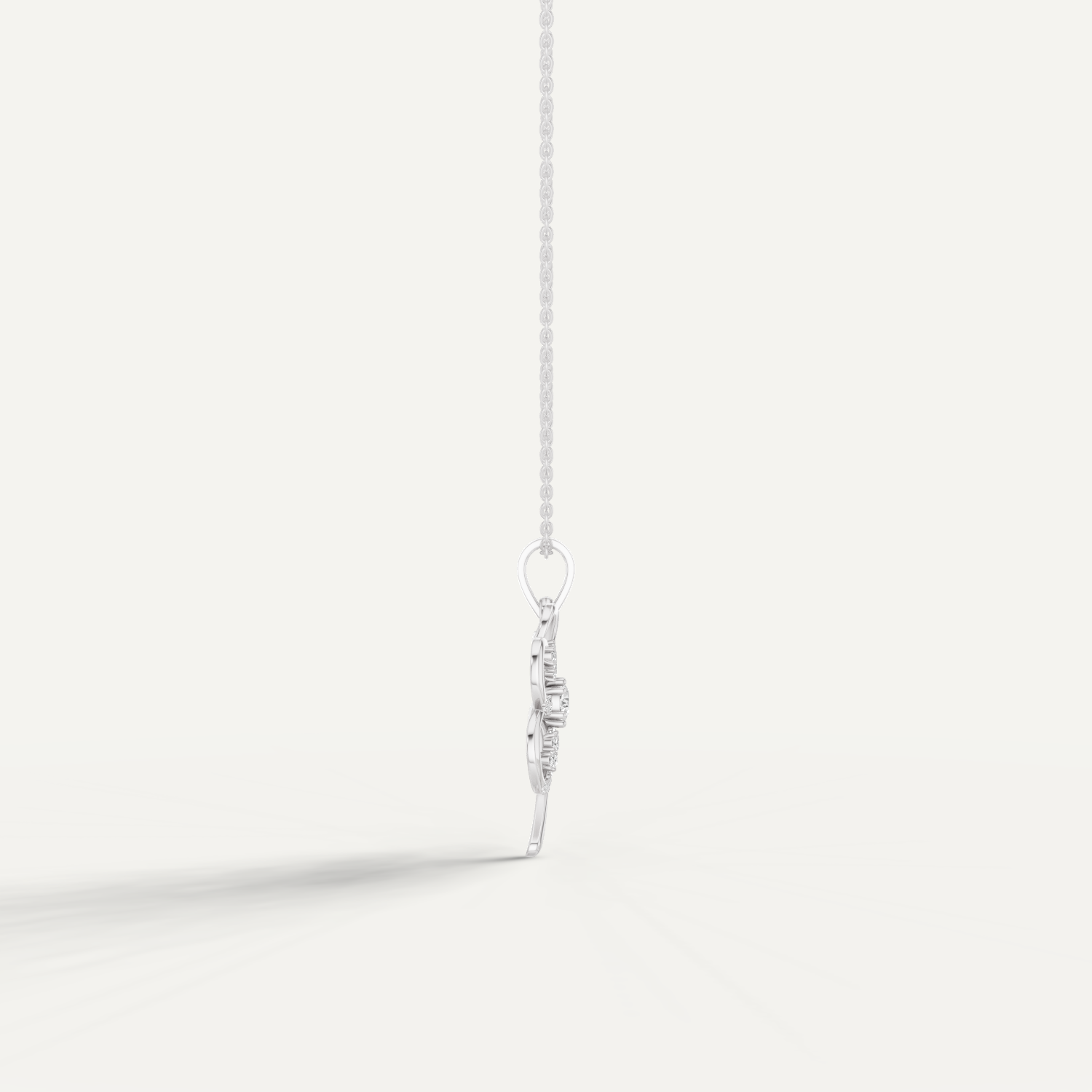 Folia, Clover Leaf Pendant in 14K White Gold