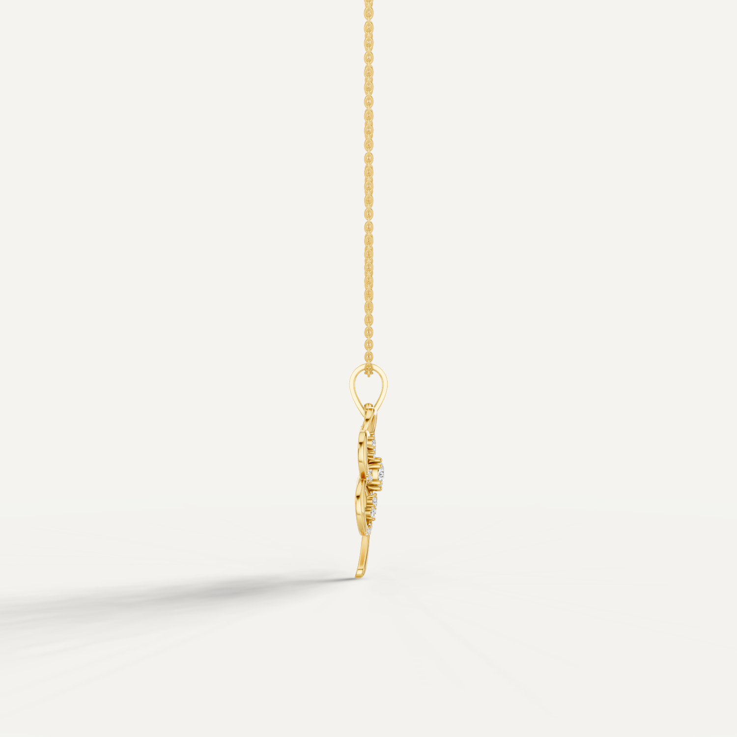Folia, Clover Leaf Pendant in 14K Yellow Gold