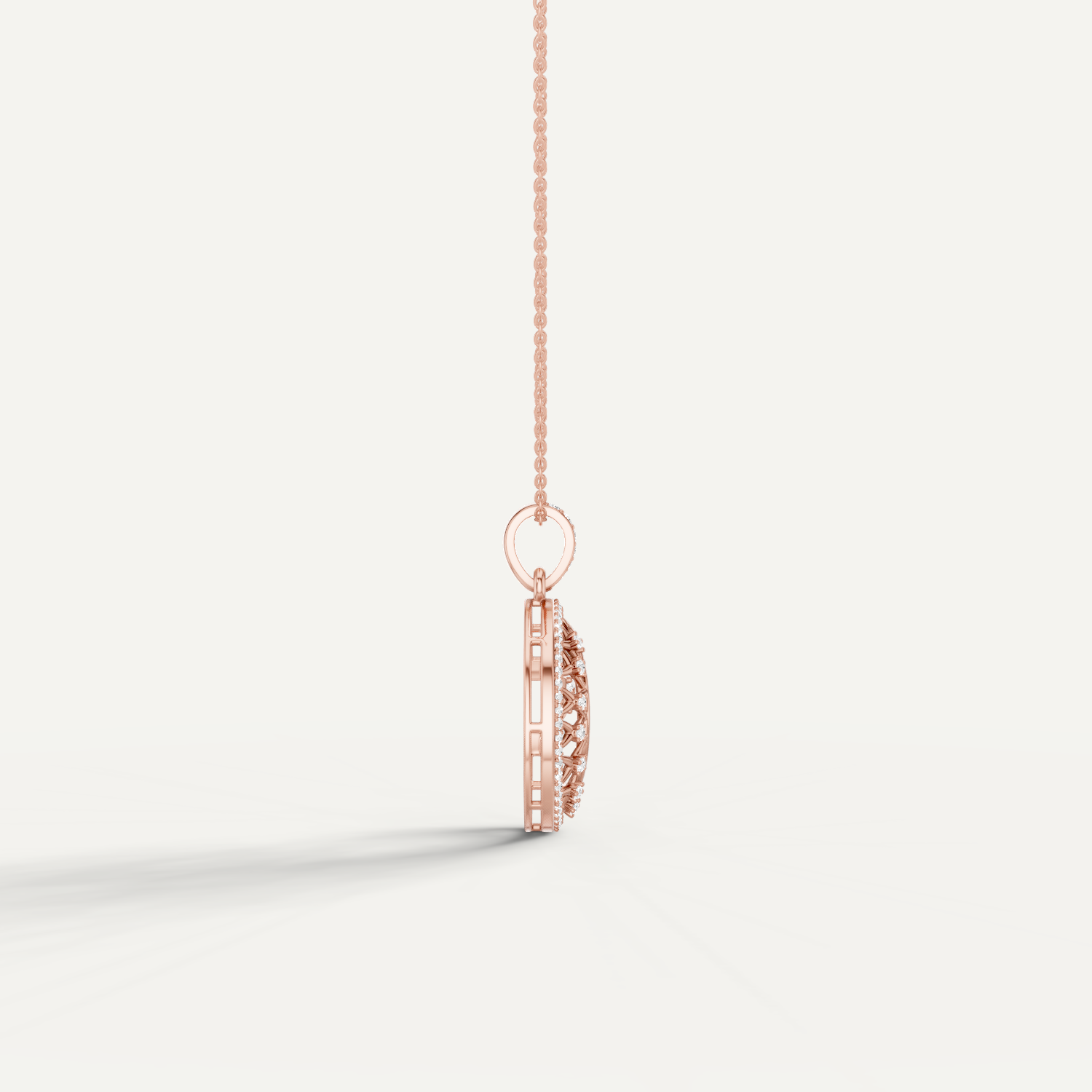 Moonveil, Moon Pendant in 18K Rose Gold