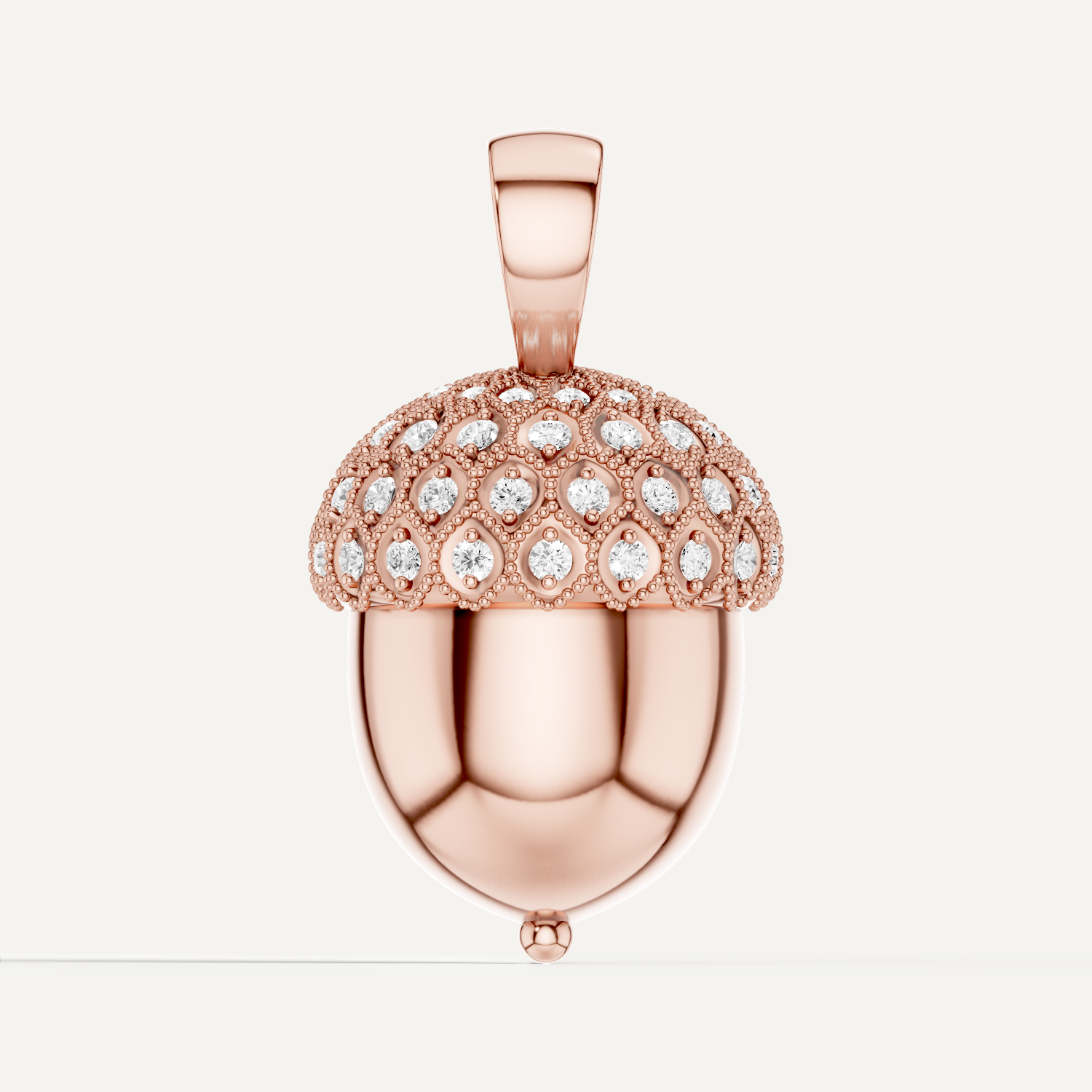 Acornia, Acorn  Pendant in 18K Rose Gold