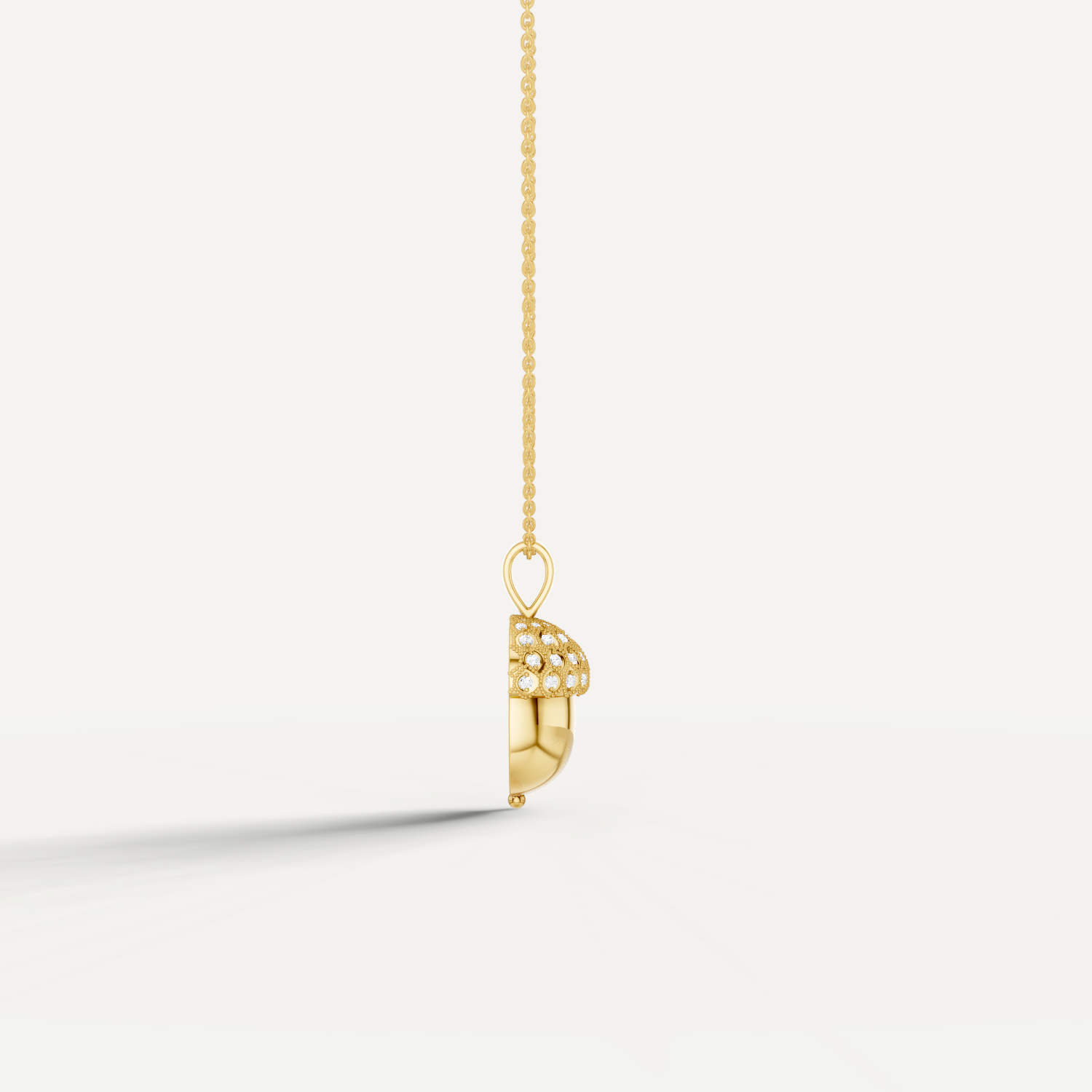 Acornia, Acorn Pendant in 14K Yellow Gold