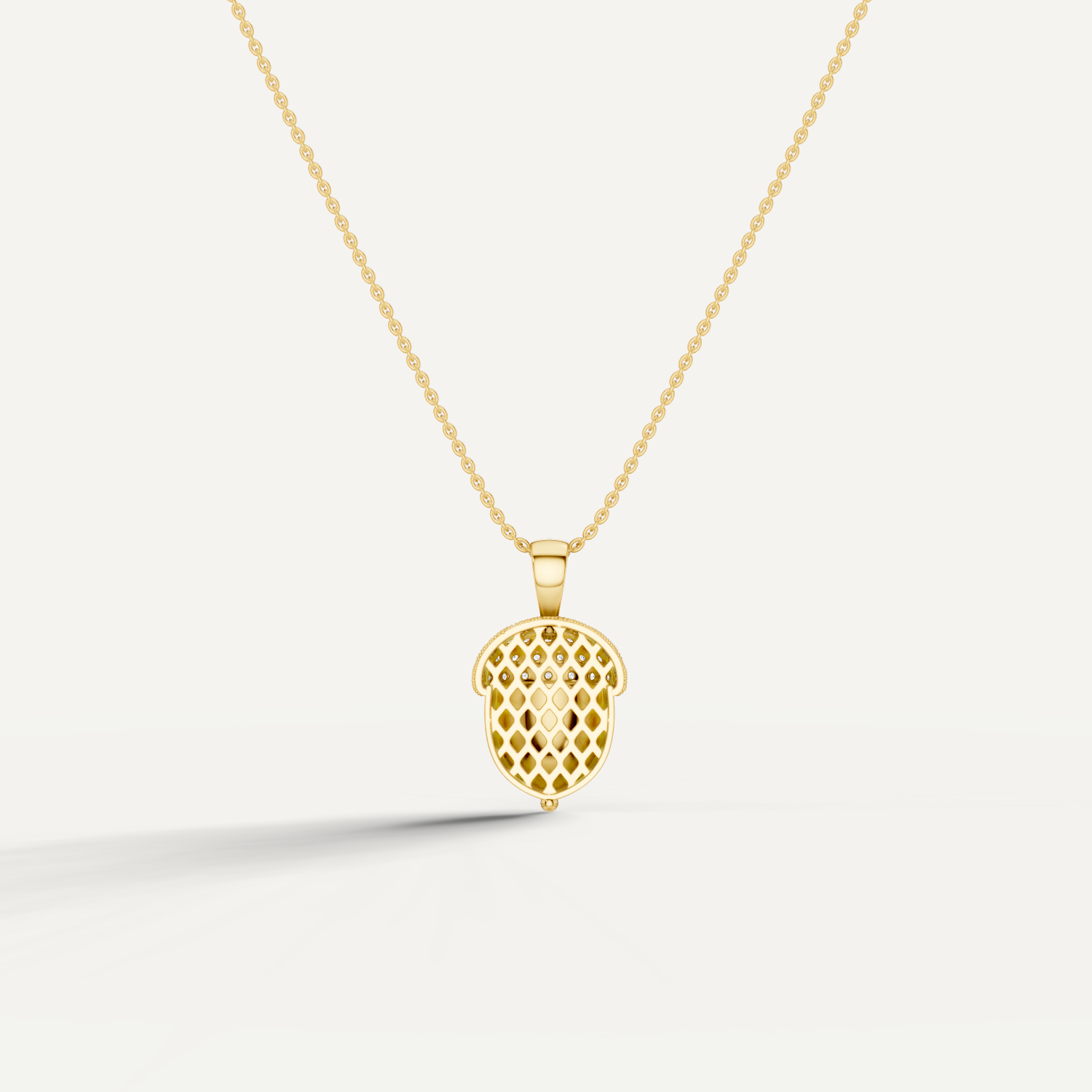 Acornia, Acorn Pendant in 14K Yellow Gold