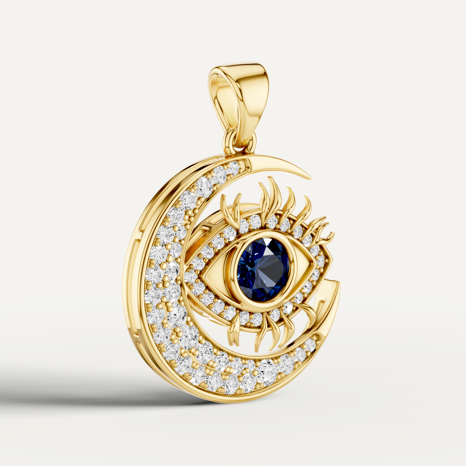 Nazaria, Evil Eye Pendant in 14K Yellow Gold