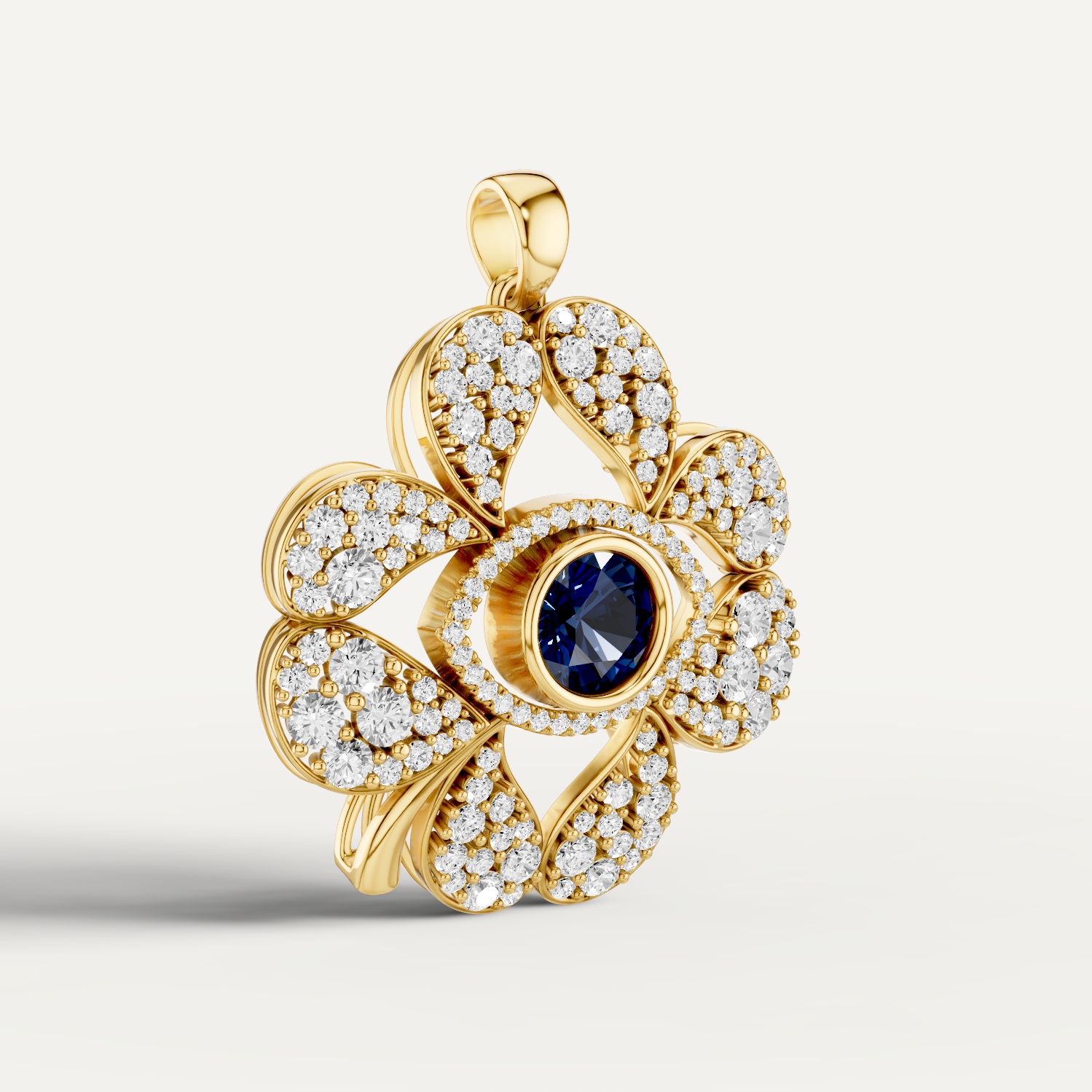 Plucky, Evil Eye Pendant in 14K Yellow Gold