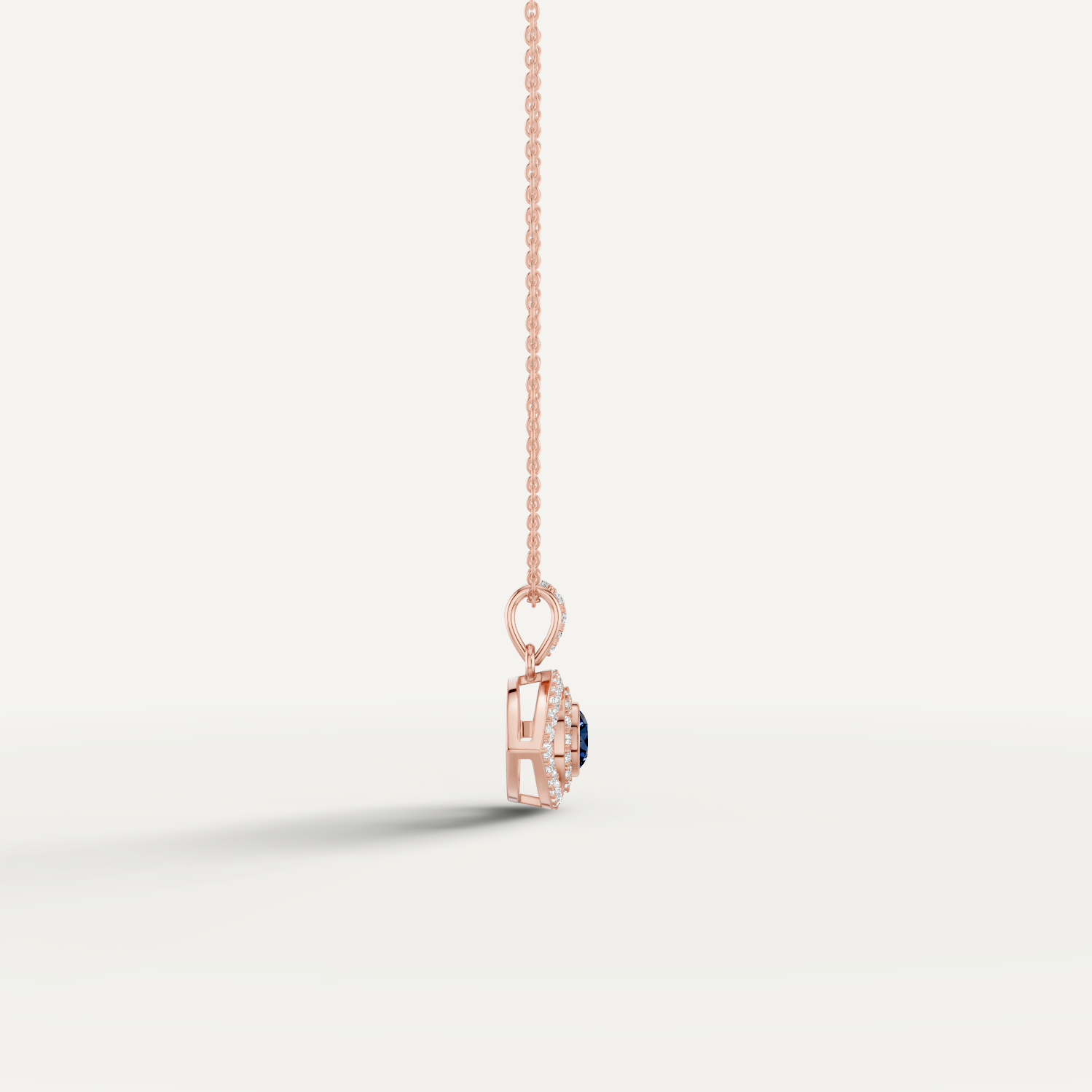 Nocturne, Evil Eye Pendant in 18K Rose Gold