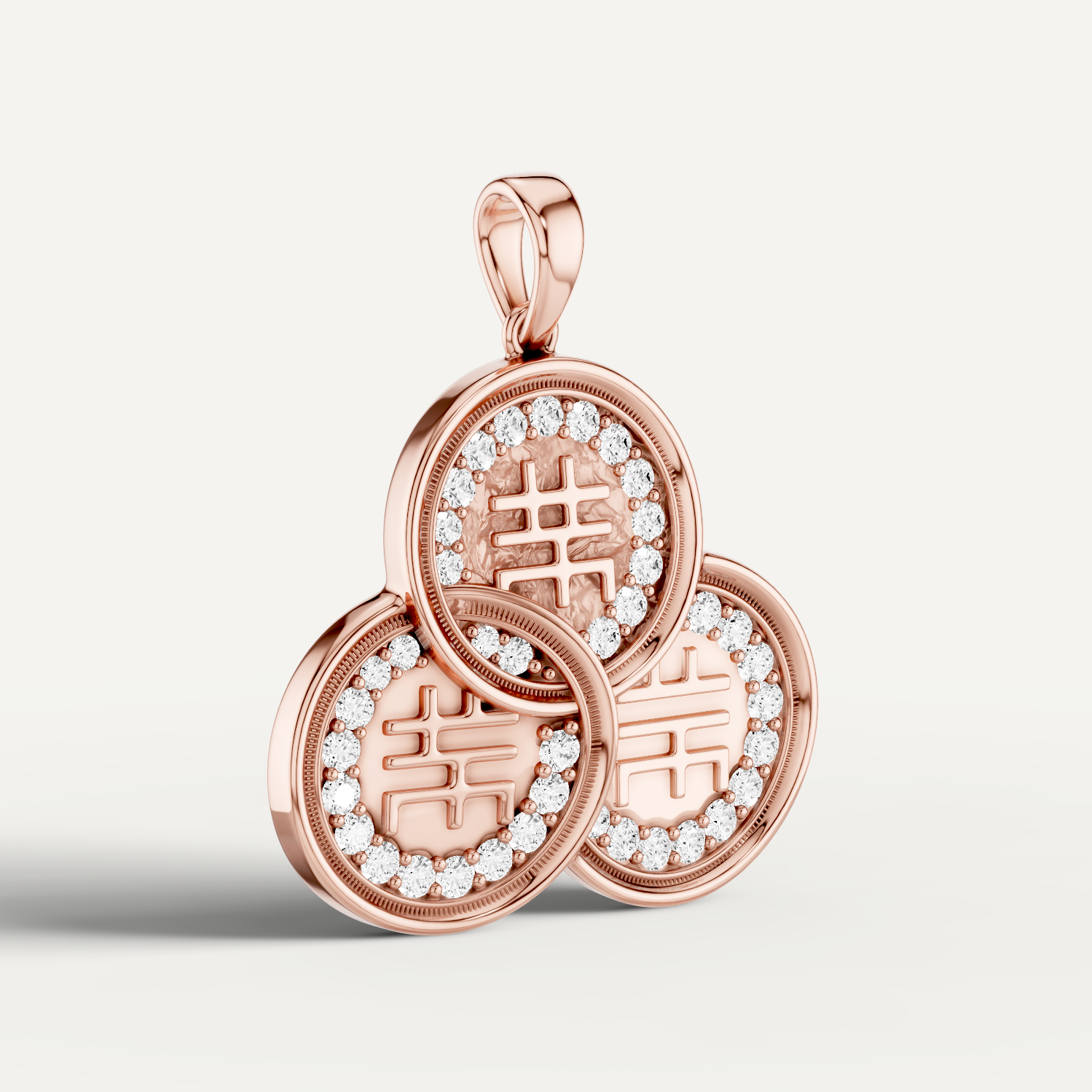 Chiclove, Feng Shui Pendant in 14K Rose Gold