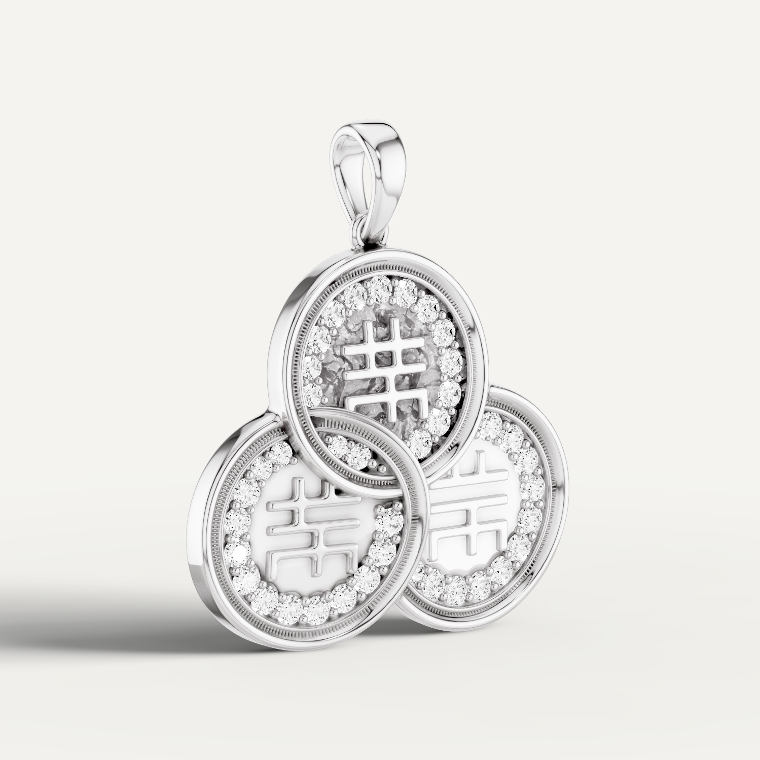 Chiclove, Feng Shui Pendant in 18K White Gold