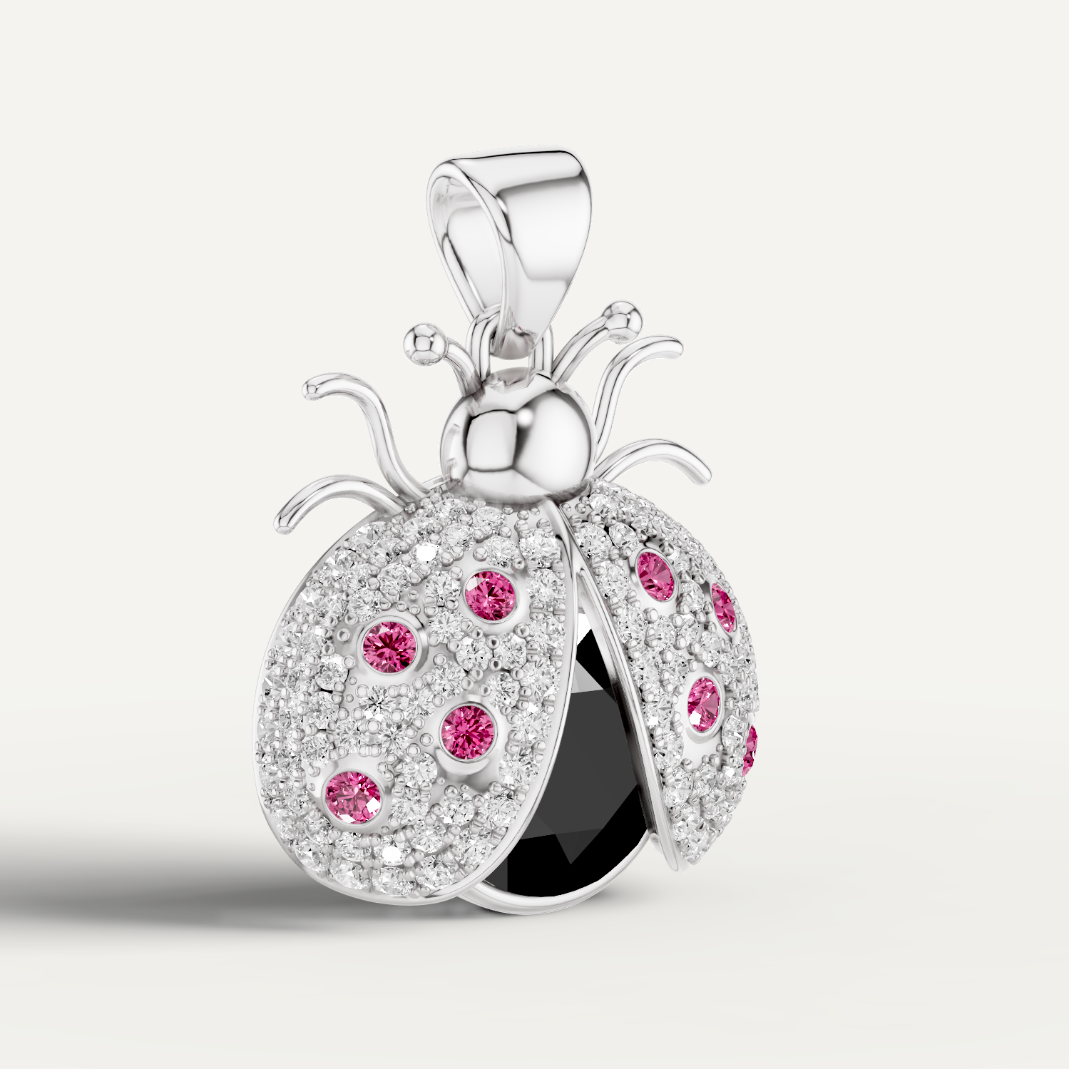 Miss Bug, Bug Pendant in 14K White Gold