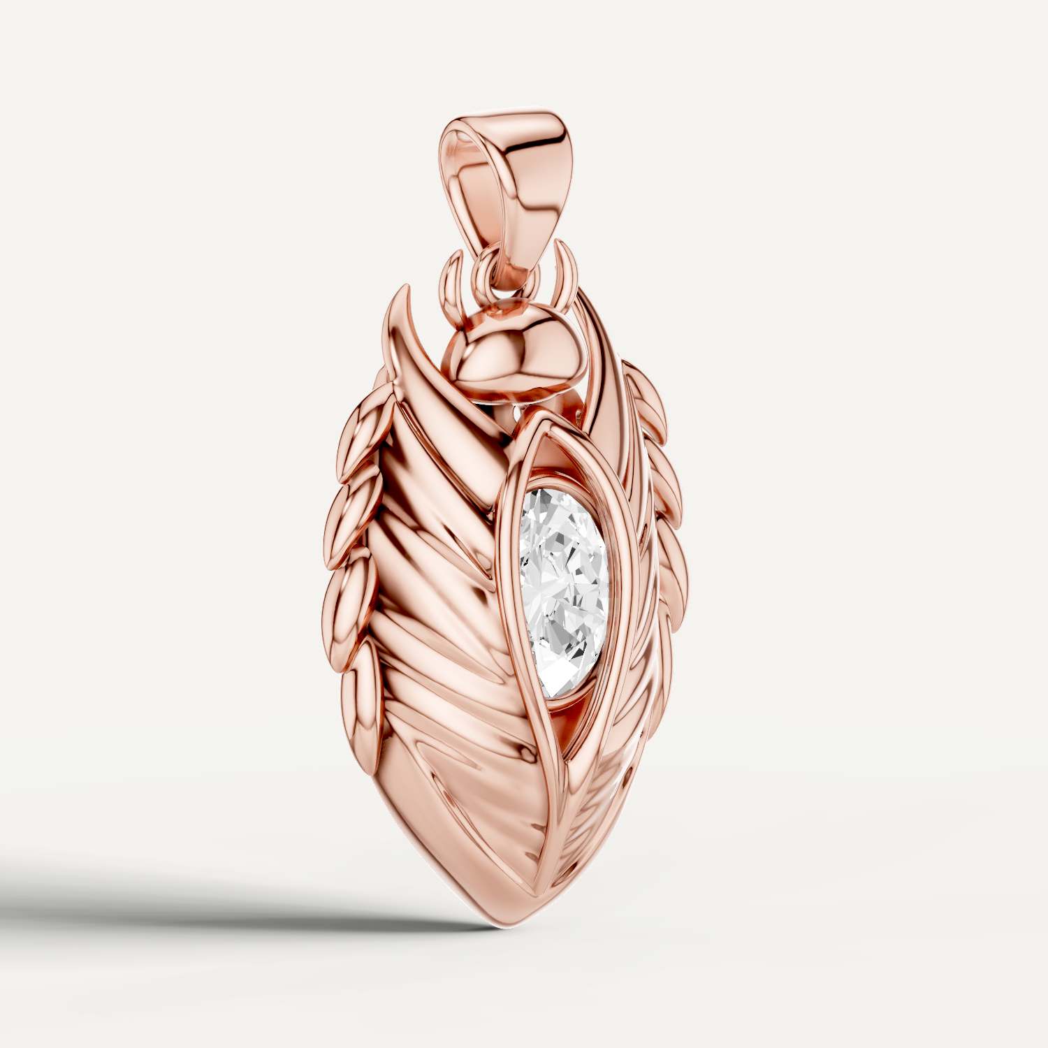 Scarabyne, Scarab Pendant in 18K Rose Gold