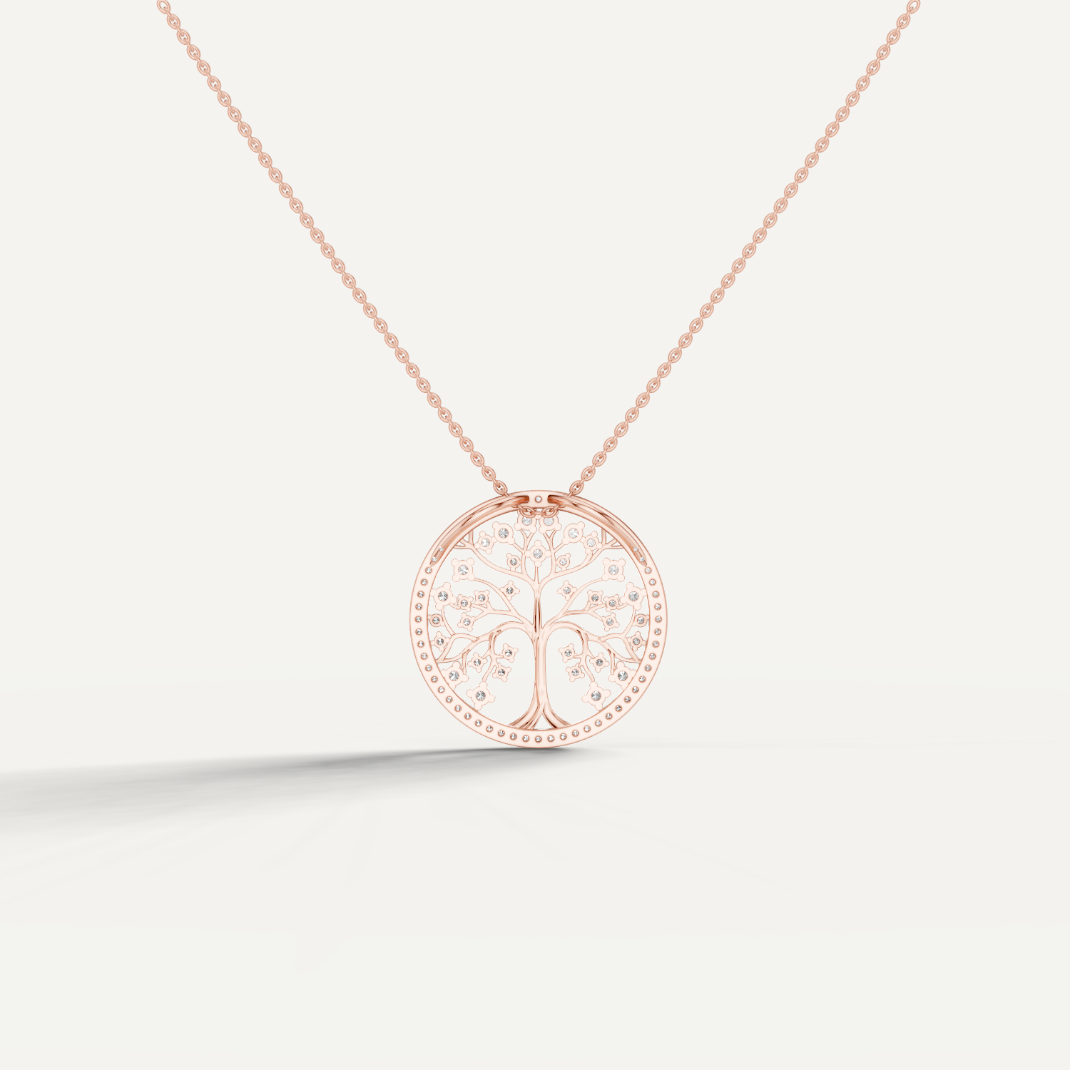 Arbora, Tree of Life Pendant in 14K Rose Gold