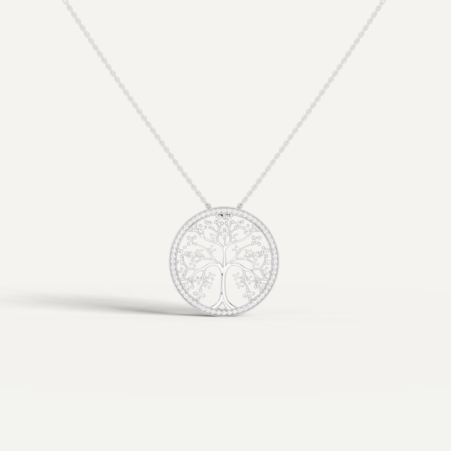 Arbora, Tree of Life Pendant in 18K White Gold