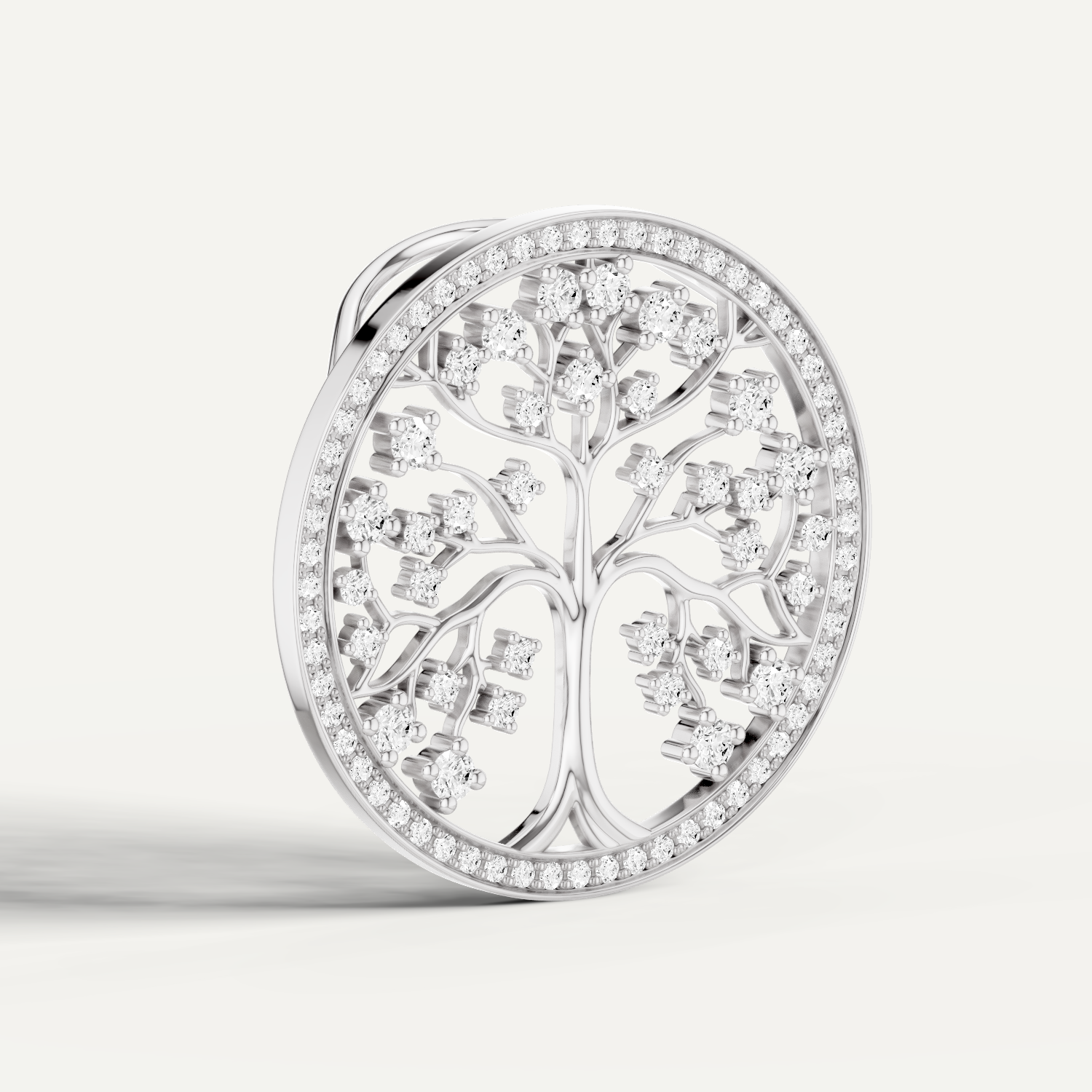 Arbora, Tree of Life Pendant in 18K White Gold