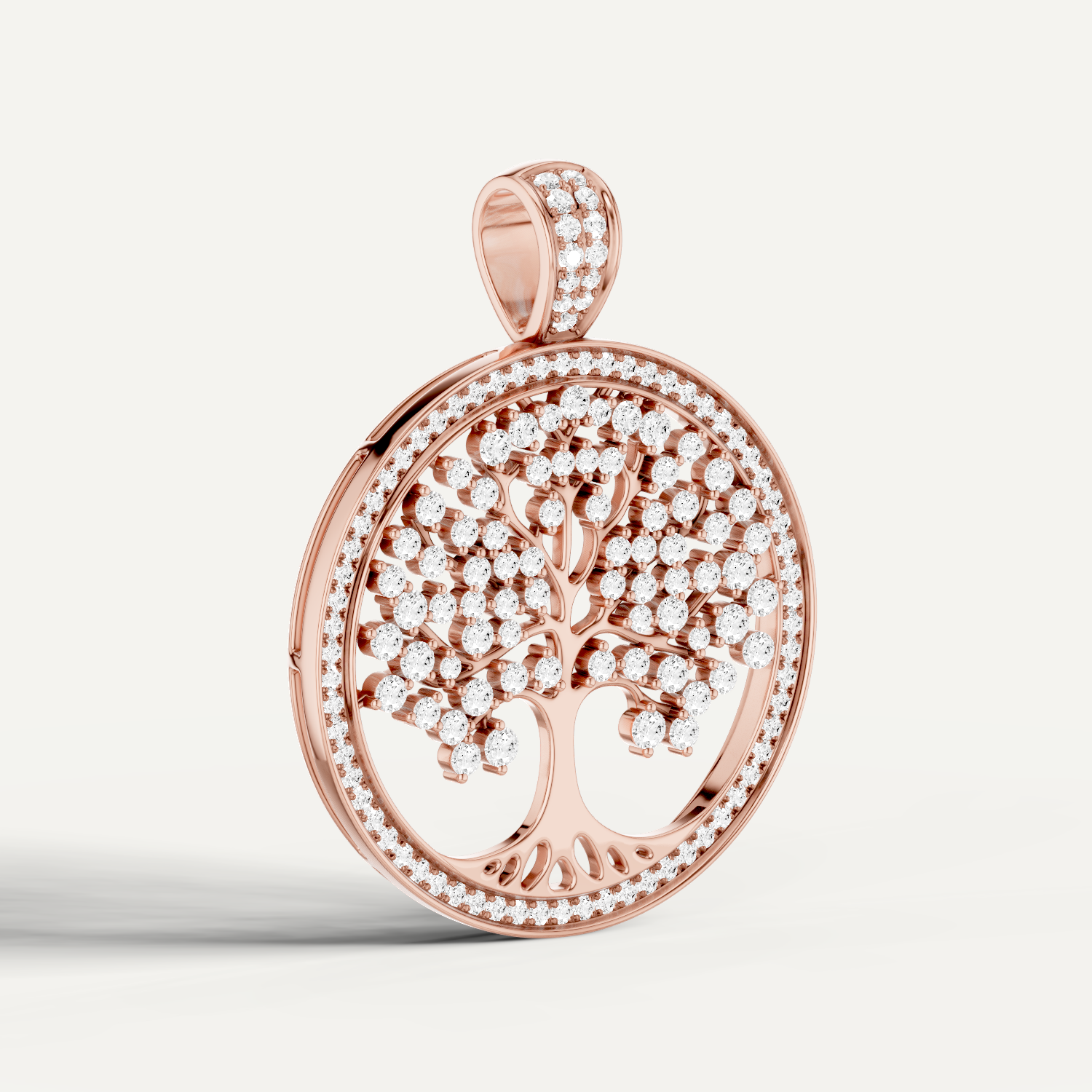 Vita, Tree of Life Pendant in 18K Rose Gold