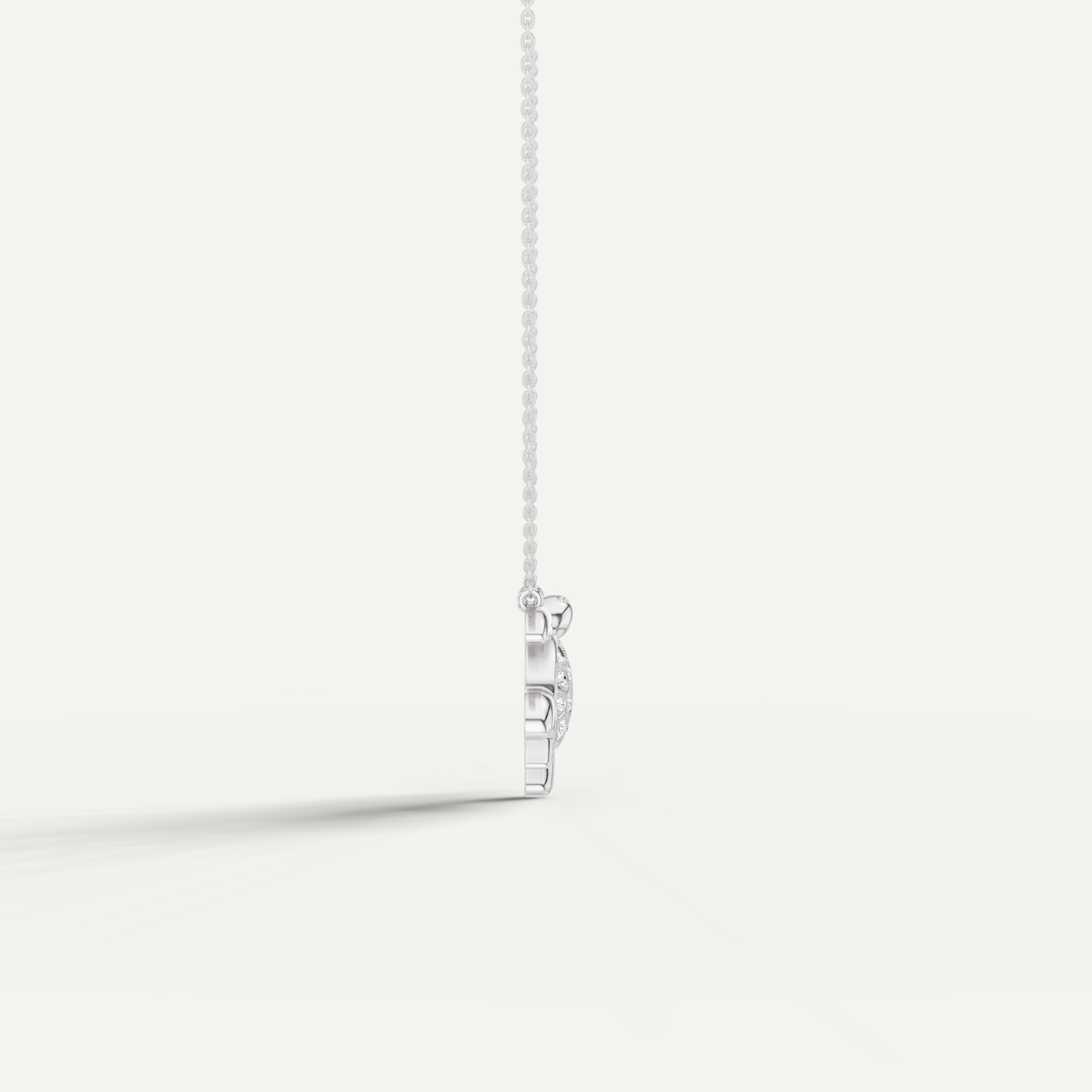Chelone, Turtle Pendant in 14K White Gold