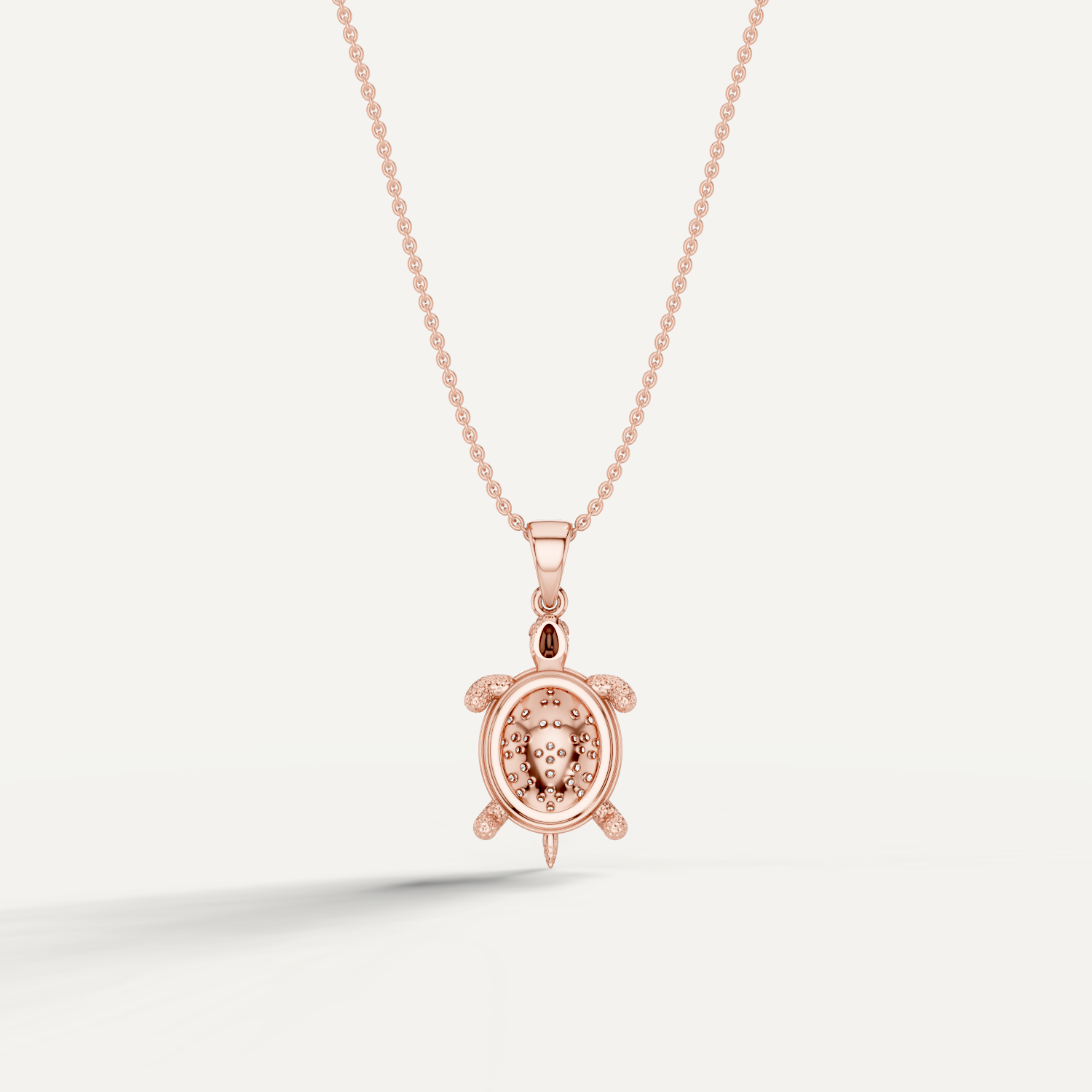 Sea Trot, Turtle Pendant in 18K Rose Gold