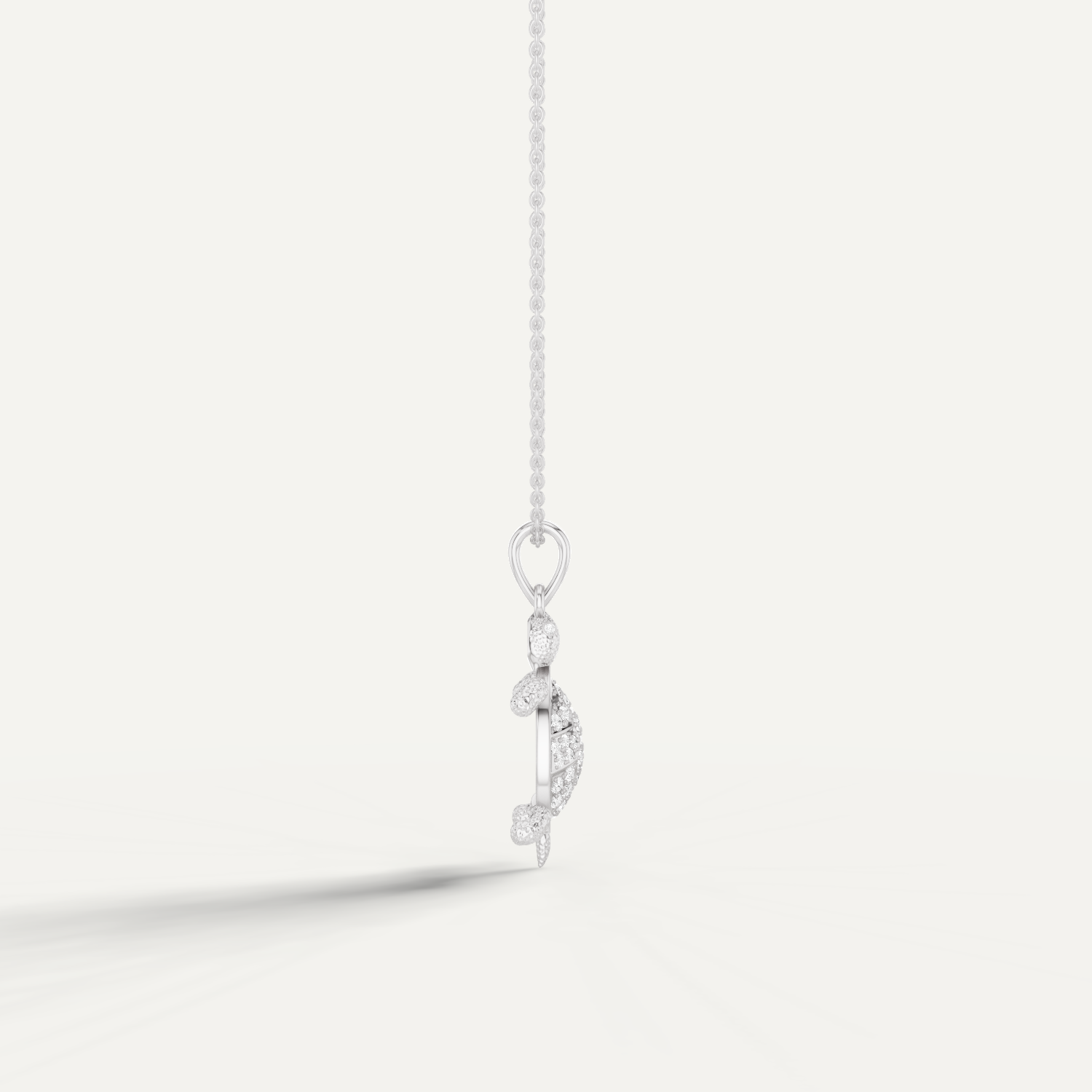 Sea Trot, Turtle Pendant in 18K White Gold