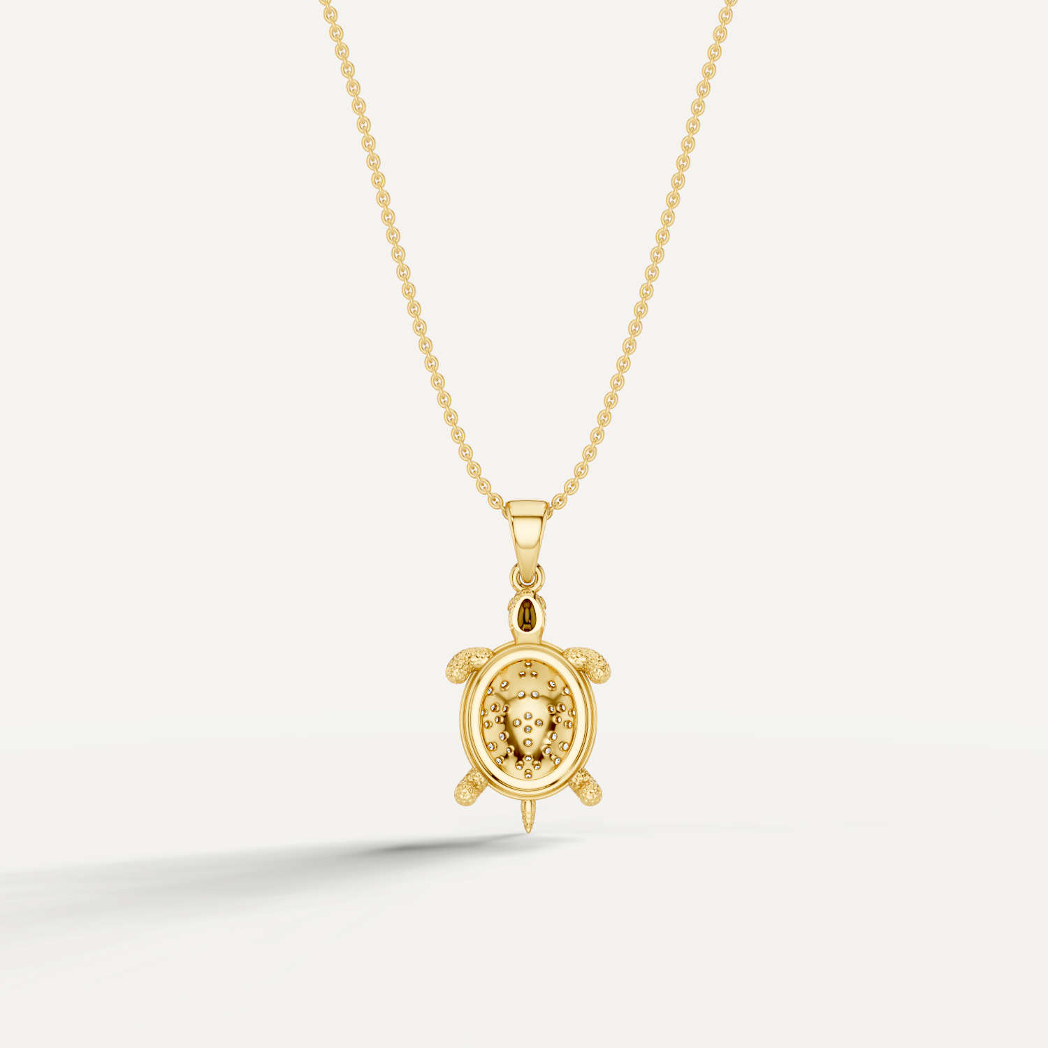 Sea Trot, Turtle Pendant in 18K Yellow Gold