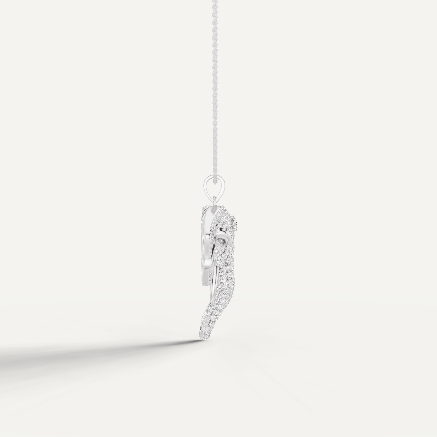 Varana, Elephant Pendant in 18K White Gold
