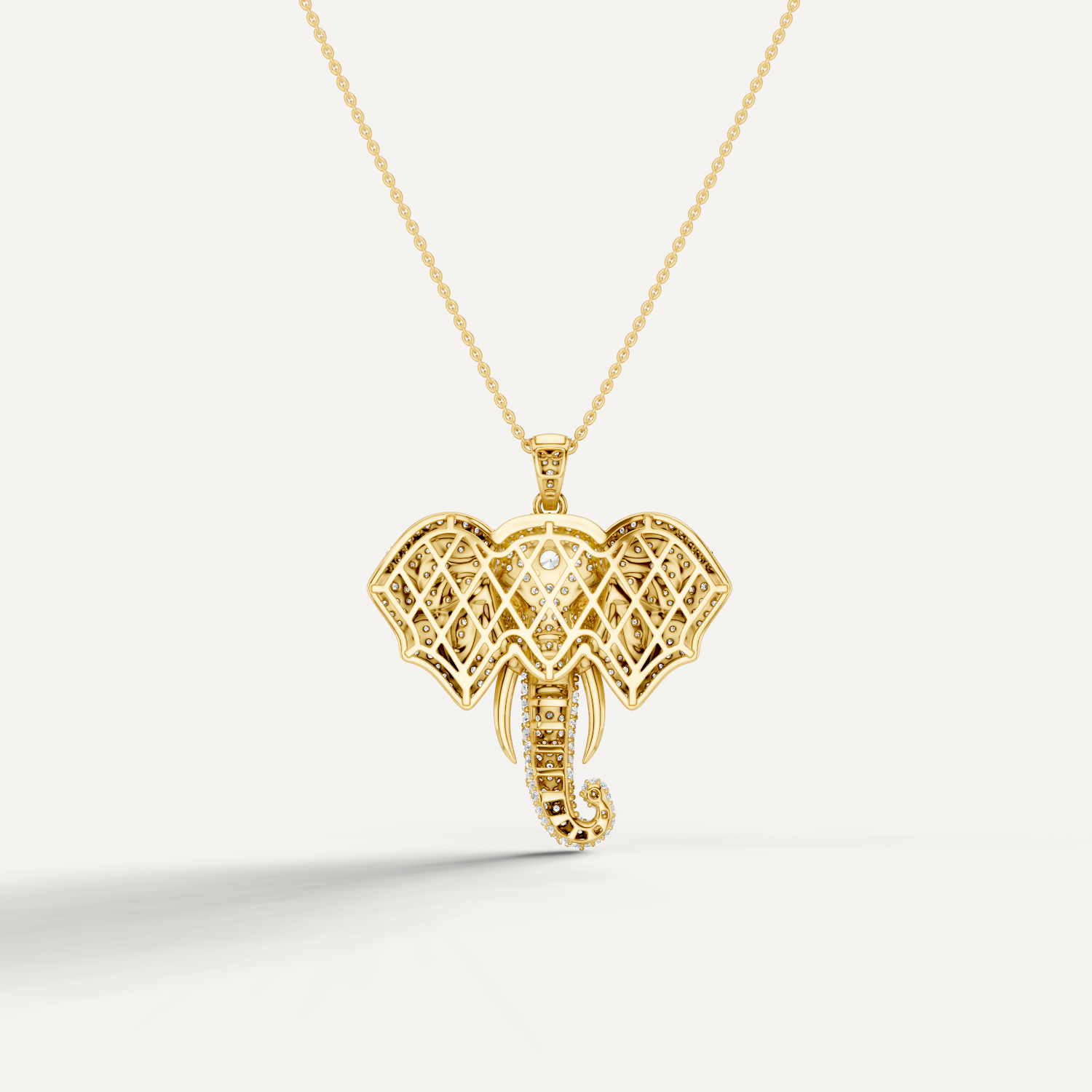 Varana, Elephant Pendant in 18K Yellow Gold