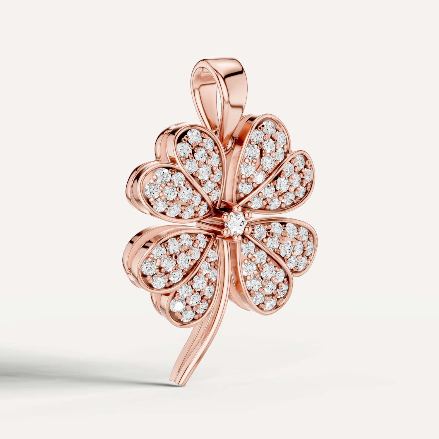 Chamour, Clover Leaf Pendant in 18K Rose Gold