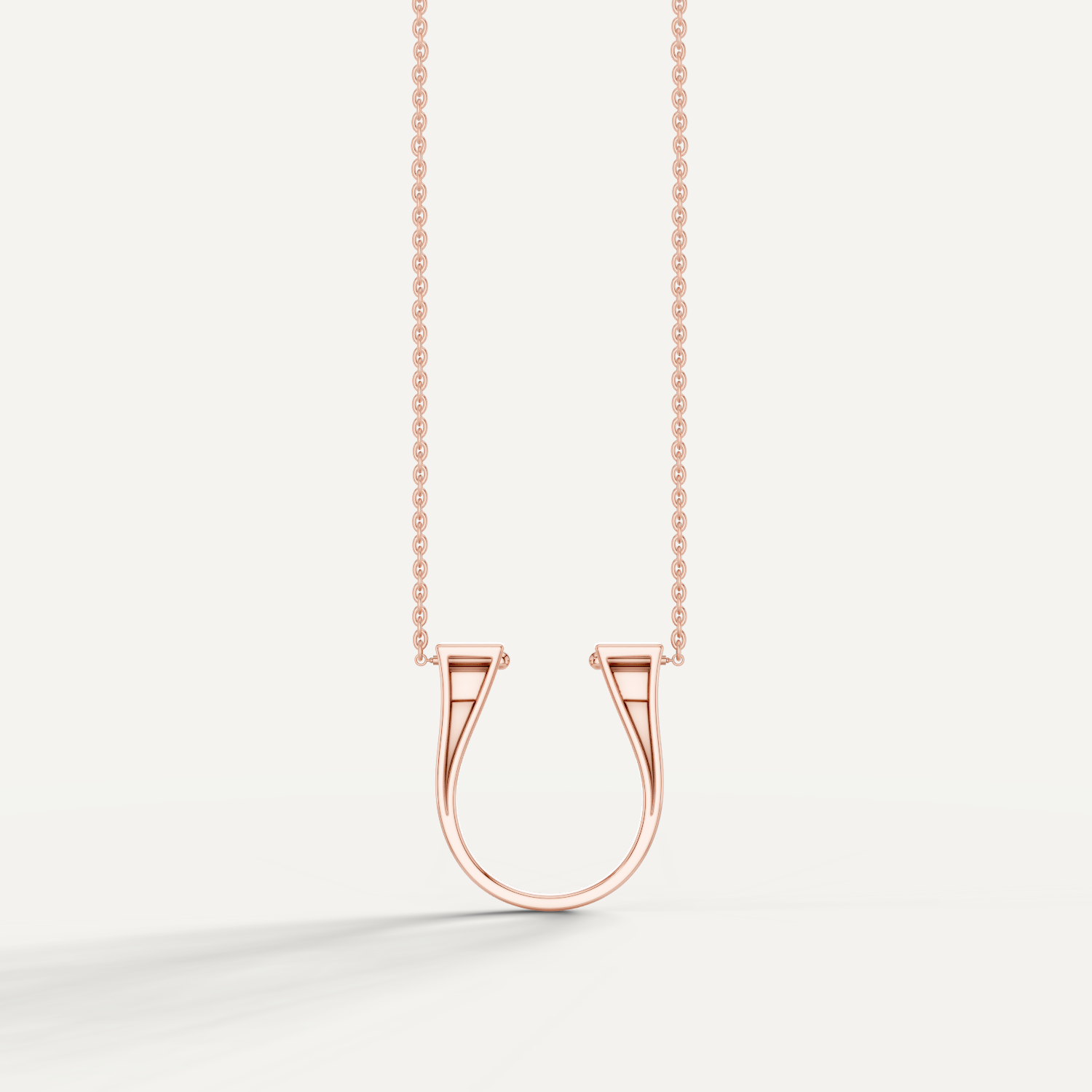 Lightspur, Horseshoe, Pendant in 18K Rose Gold