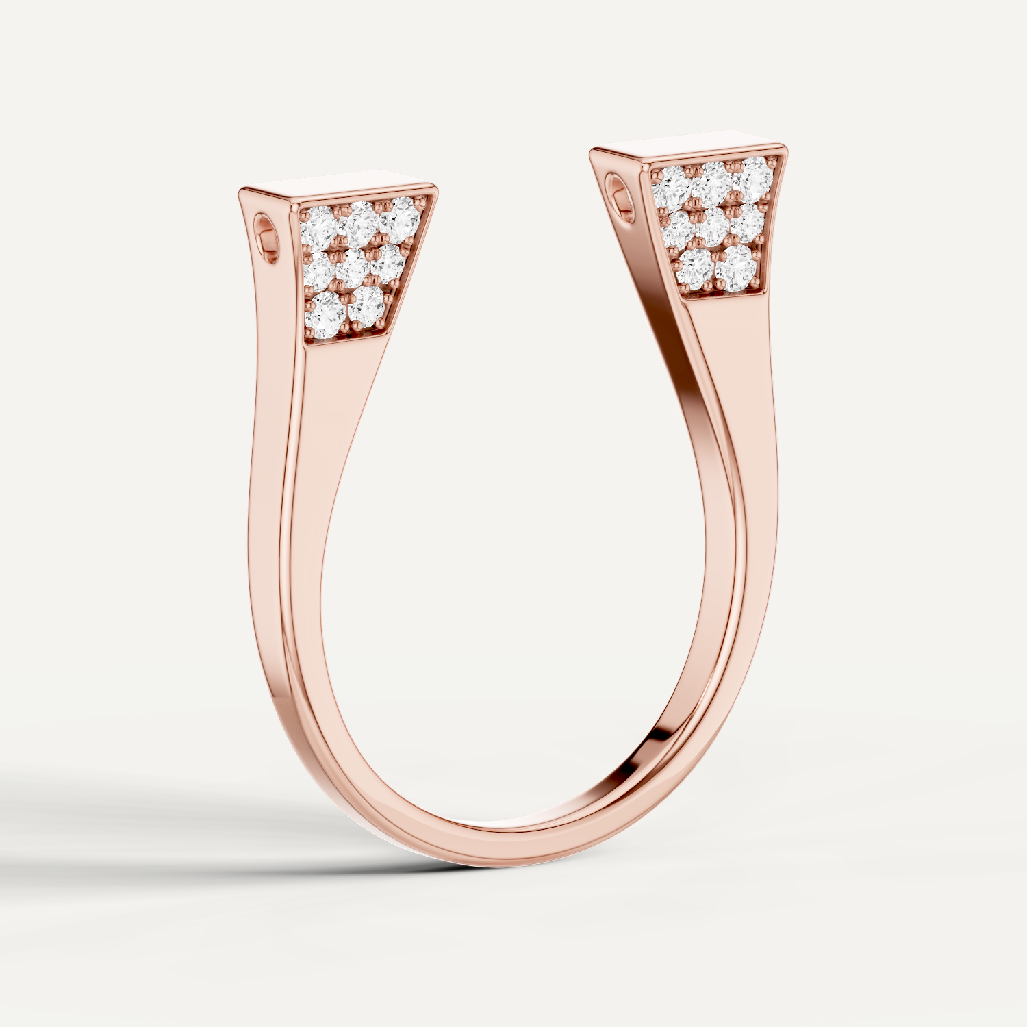Lightspur, Horseshoe, Pendant in 14K Rose Gold