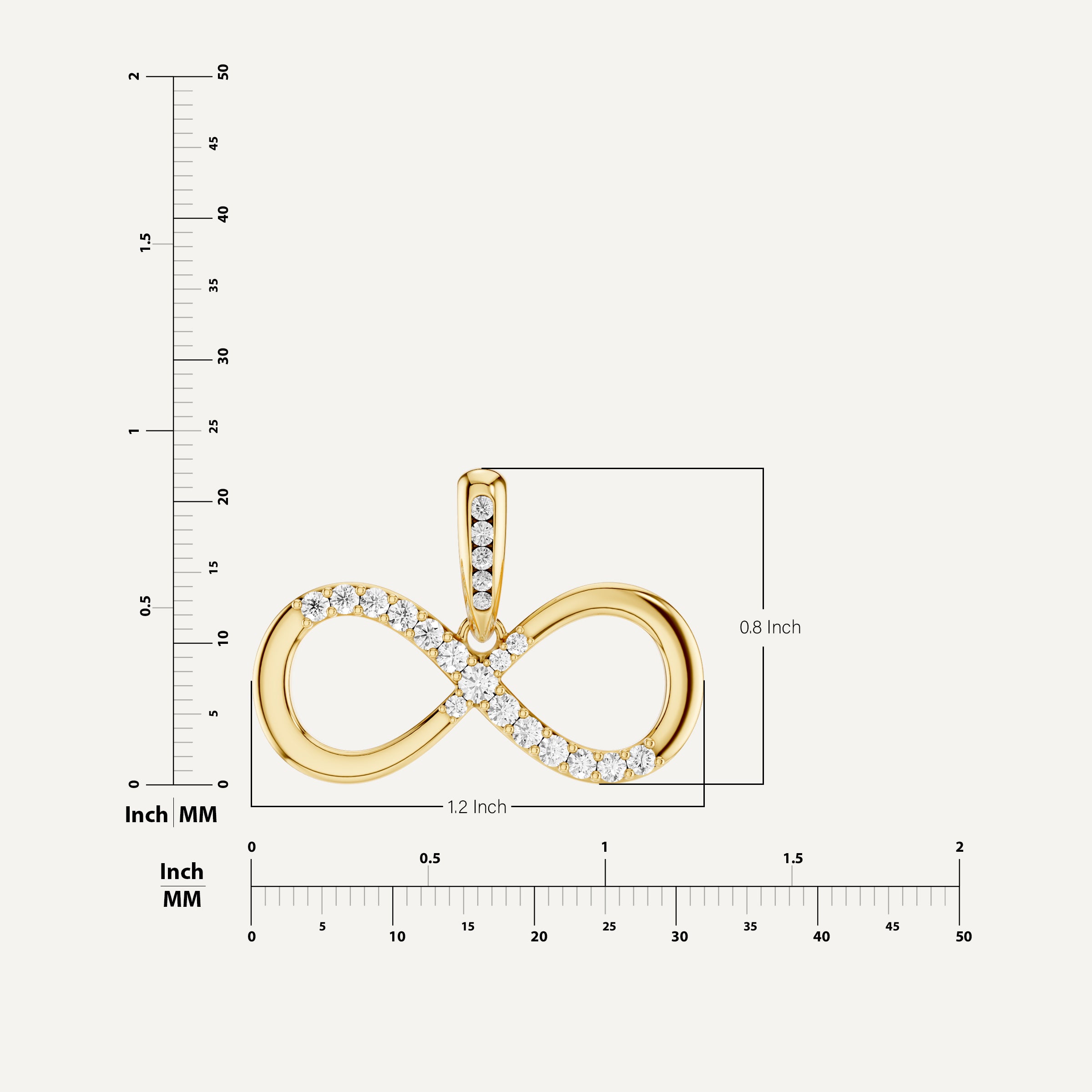 Eternia, Infinity Pendant in 14K Yellow Gold