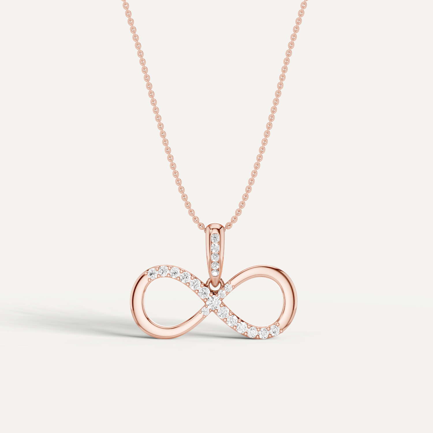 Eternia, Infinity Pendant in 14K Rose Gold