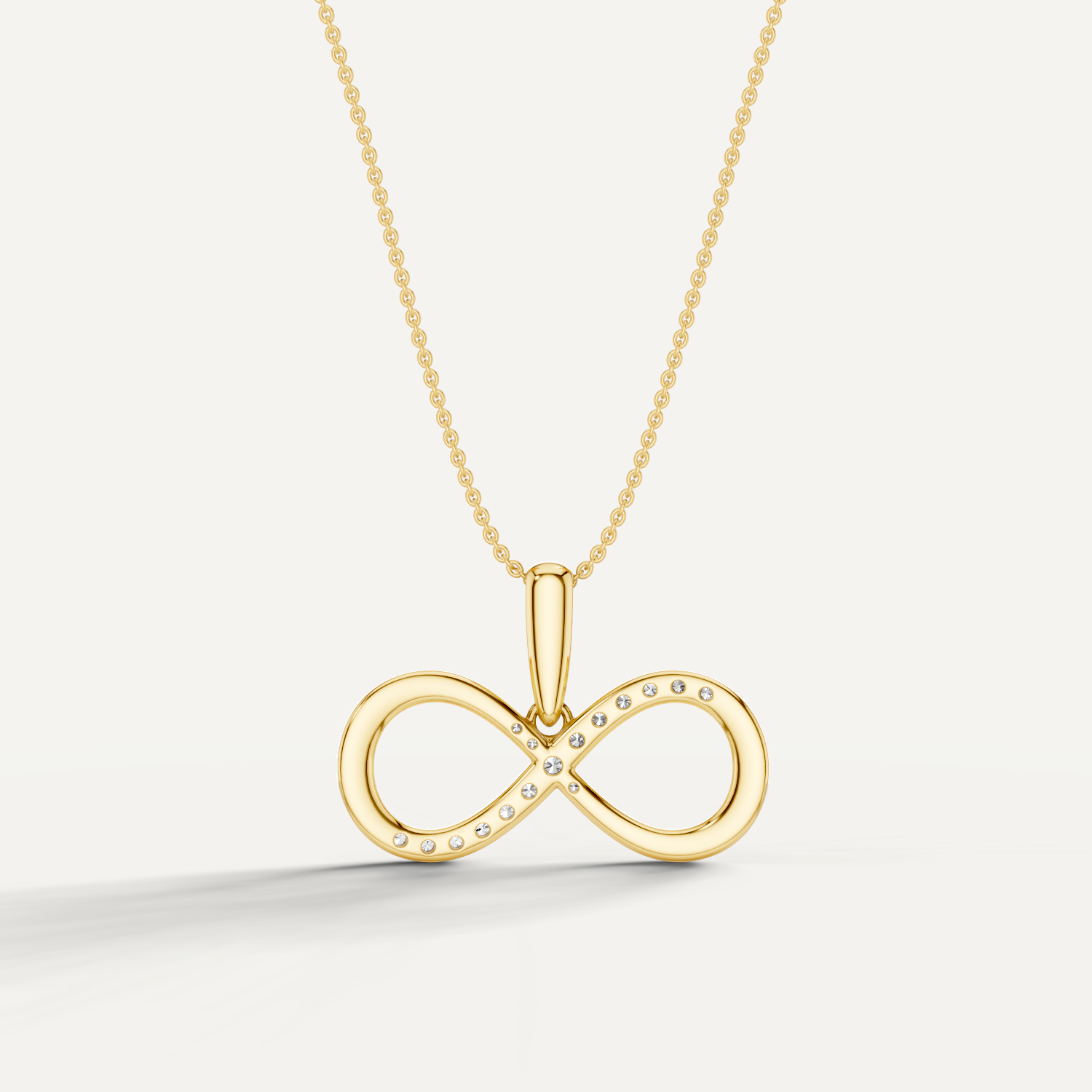 Eternia, Infinity Pendant in 18K Yellow Gold