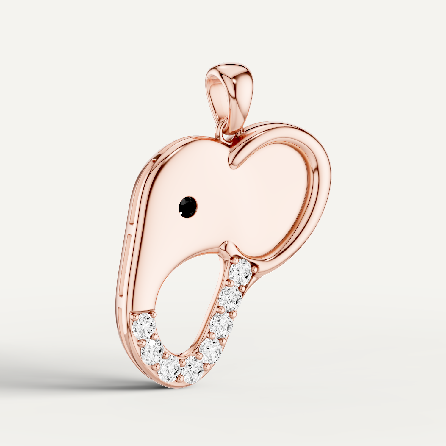Elli, Elephant Pendant in 18K Rose Gold