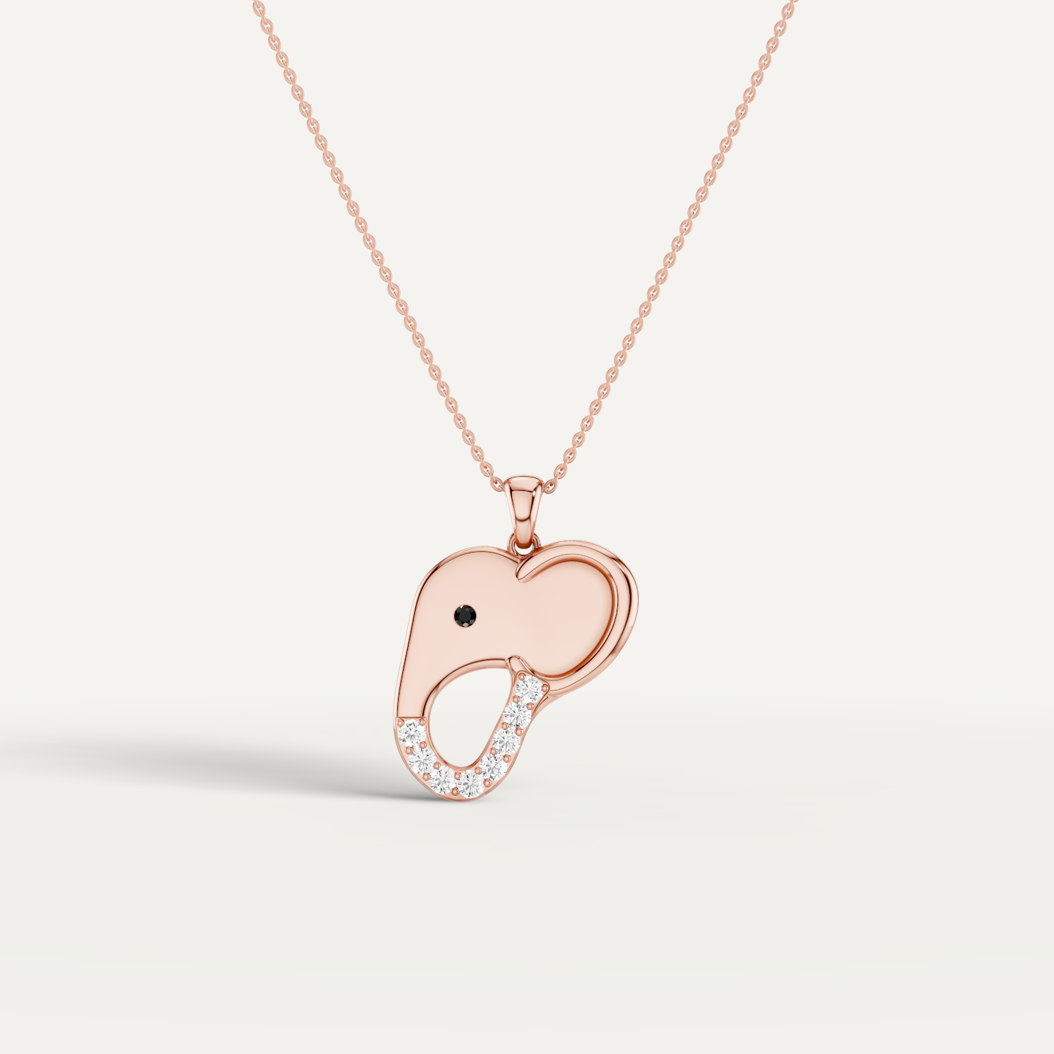 Elli, Elephant Pendant in 18K Rose Gold