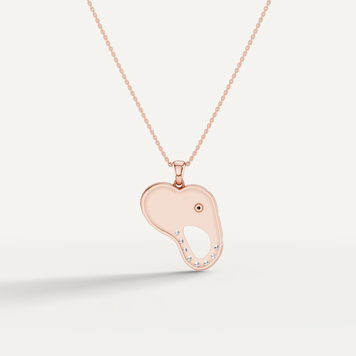 Elli, Elephant Pendant in 18K Rose Gold