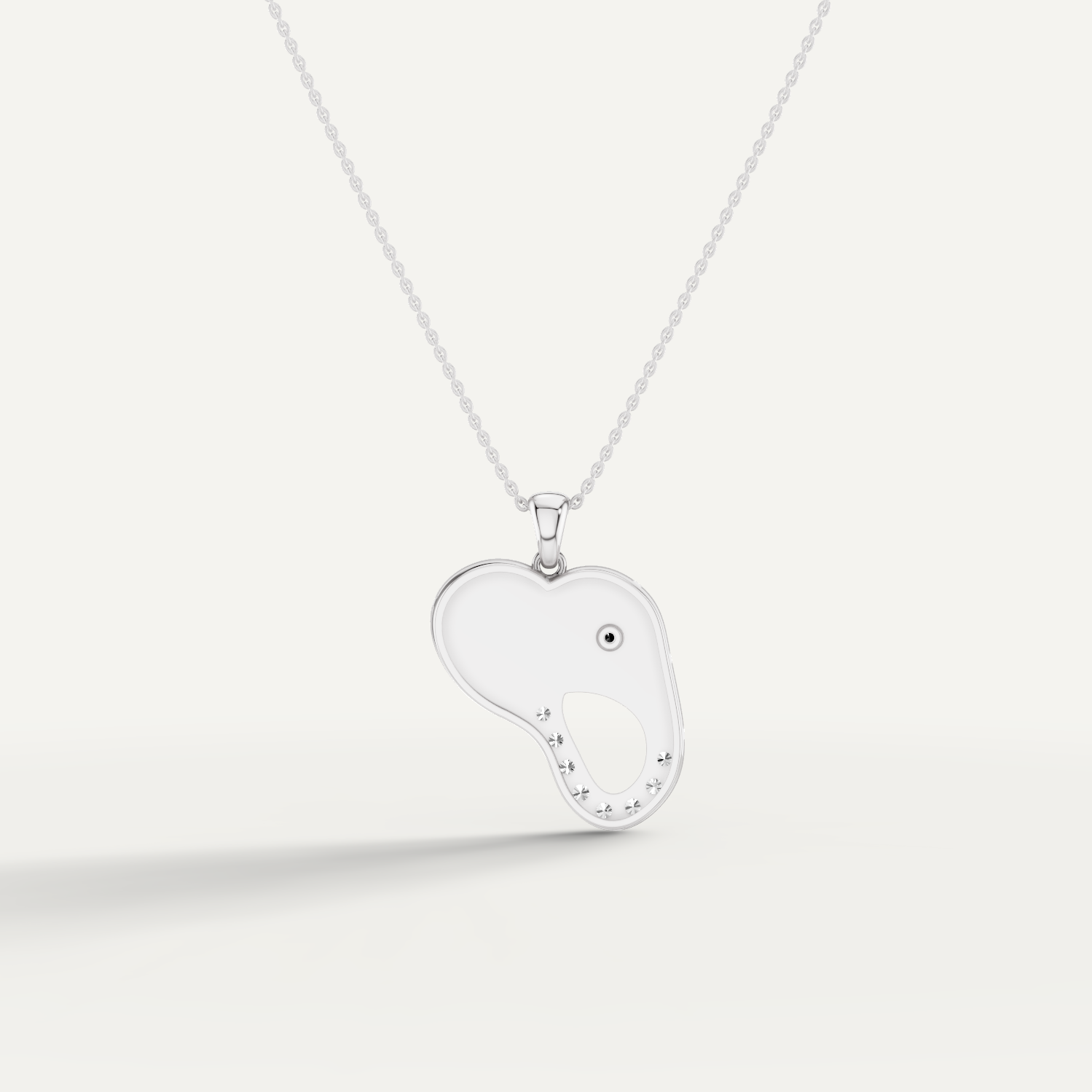 Elli, Elephant Pendant in 14K White Gold