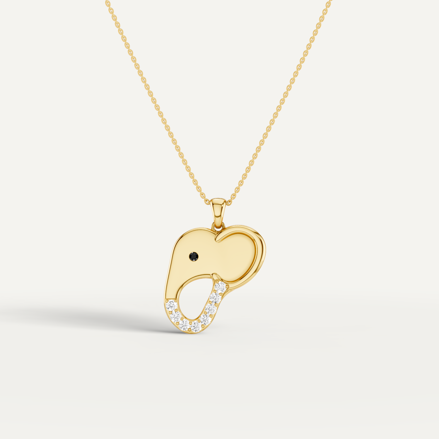 Elli, Elephant Pendant in 18K Yellow Gold