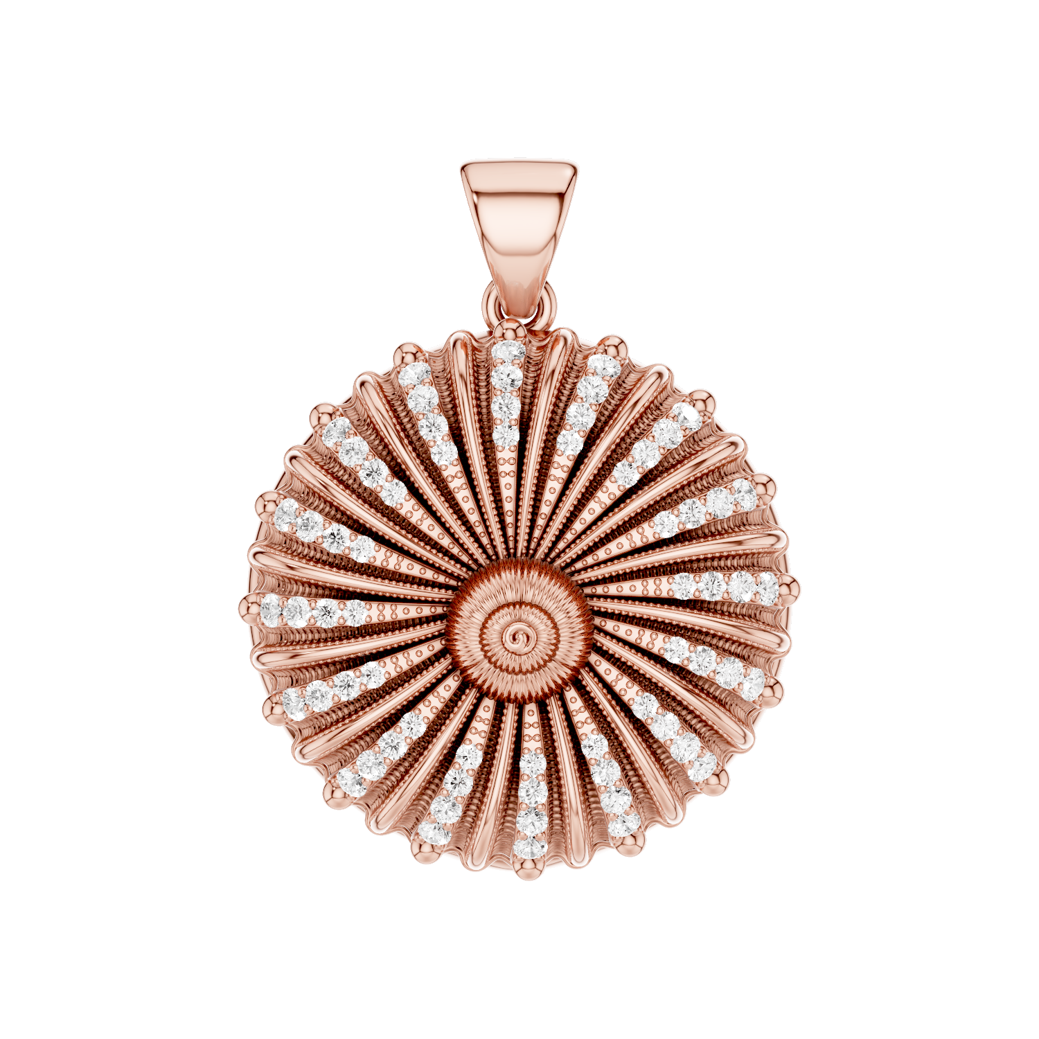 Marbella, Sea Shell Pendant, Rose Gold