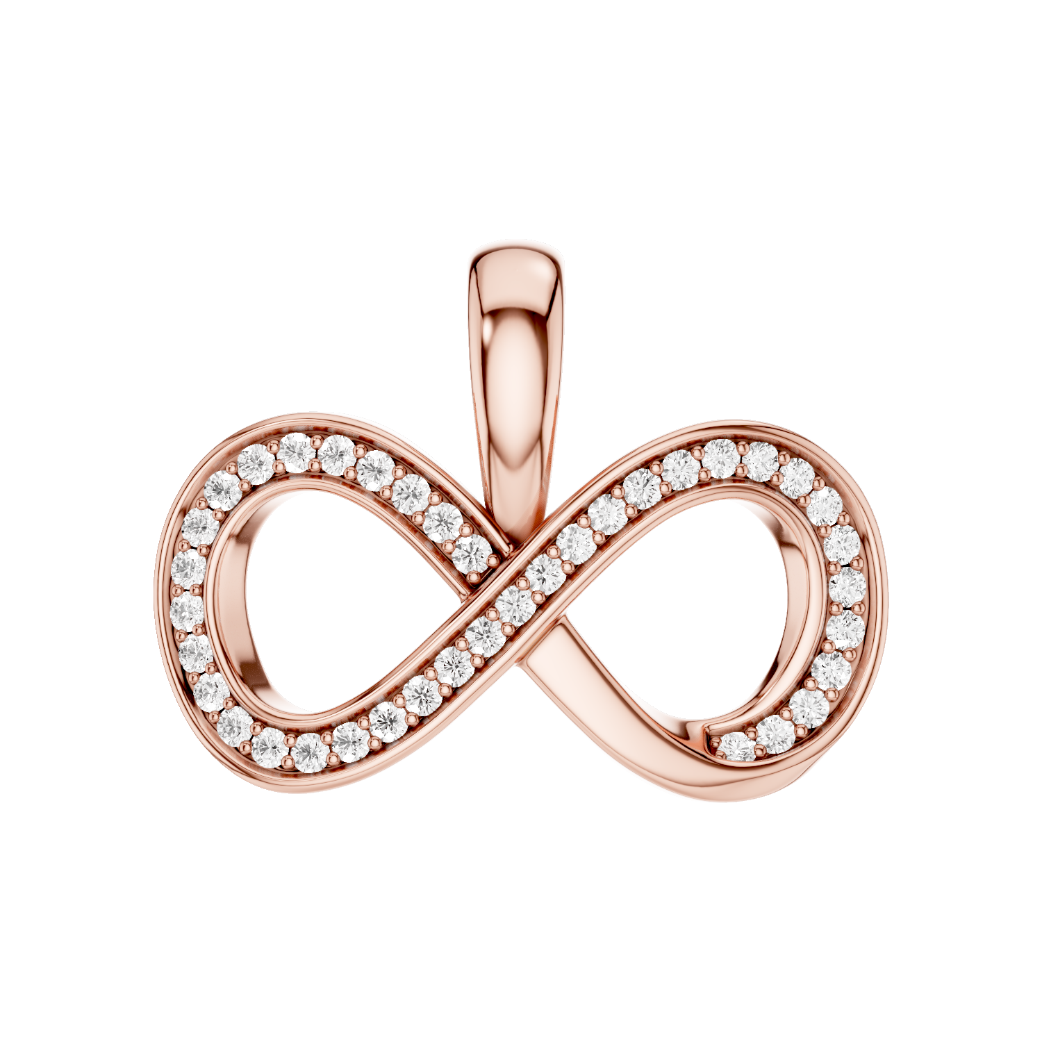 Infinitia, Infinity Pendant, Rose Gold