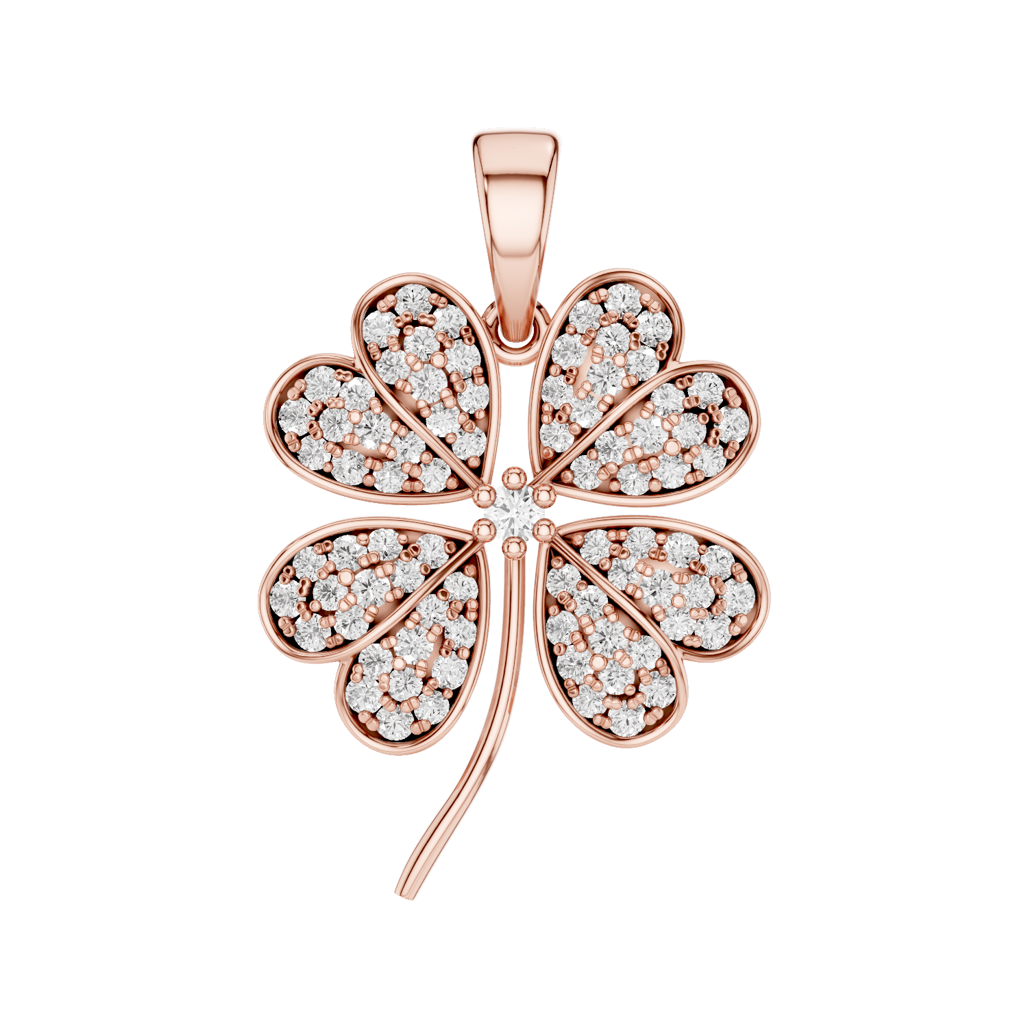 Chamour, Clover Leaf Pendant, Rose Gold