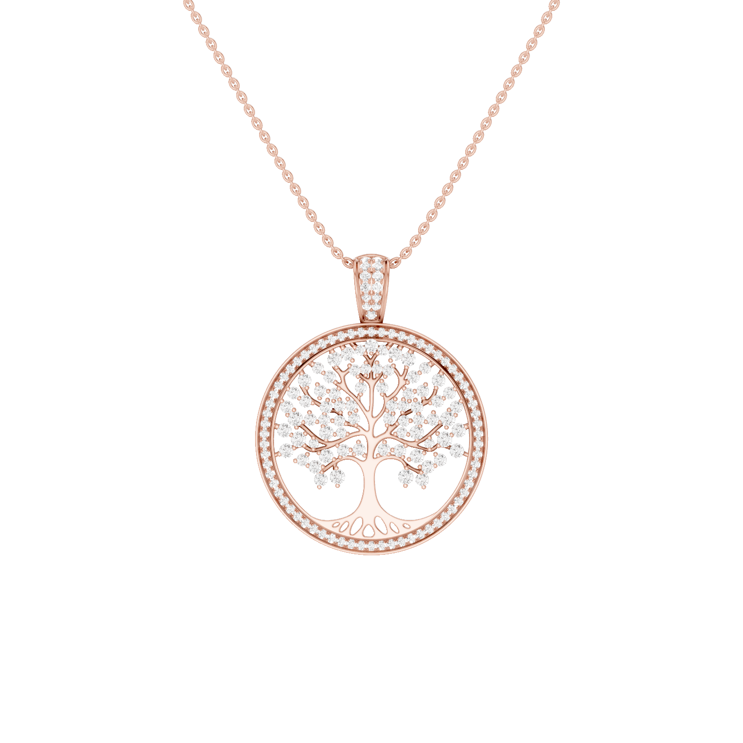 Vita, Tree of Life Pendant, Rose Gold