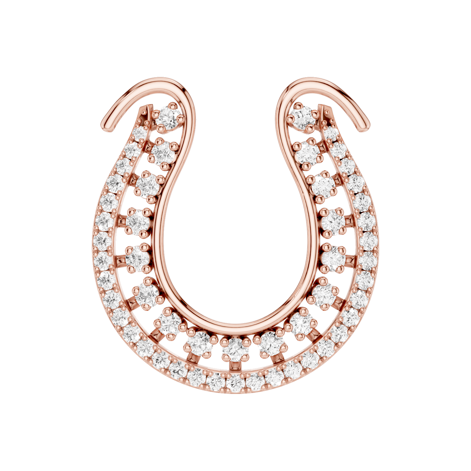 Luckspur, Horseshoe Pendant, Rose Gold