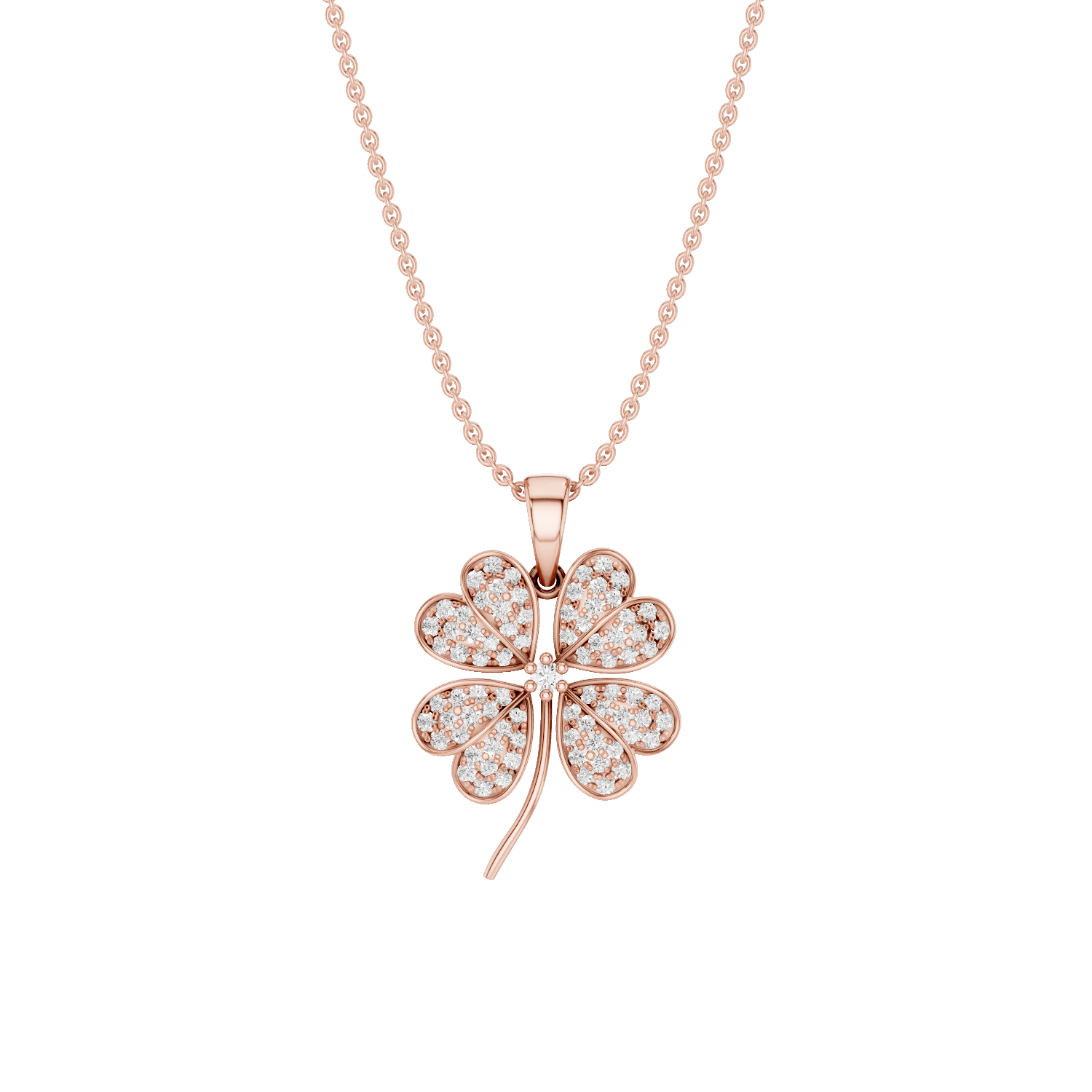 Chamour, Clover Leaf Pendant, Rose Gold
