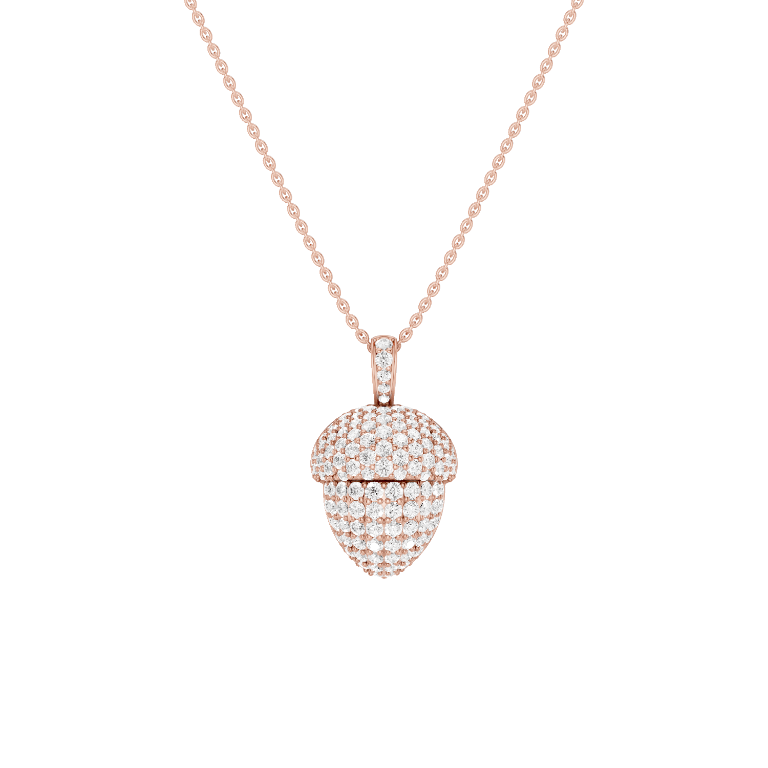 Oaklore, Acorn Pendant, Rose Gold