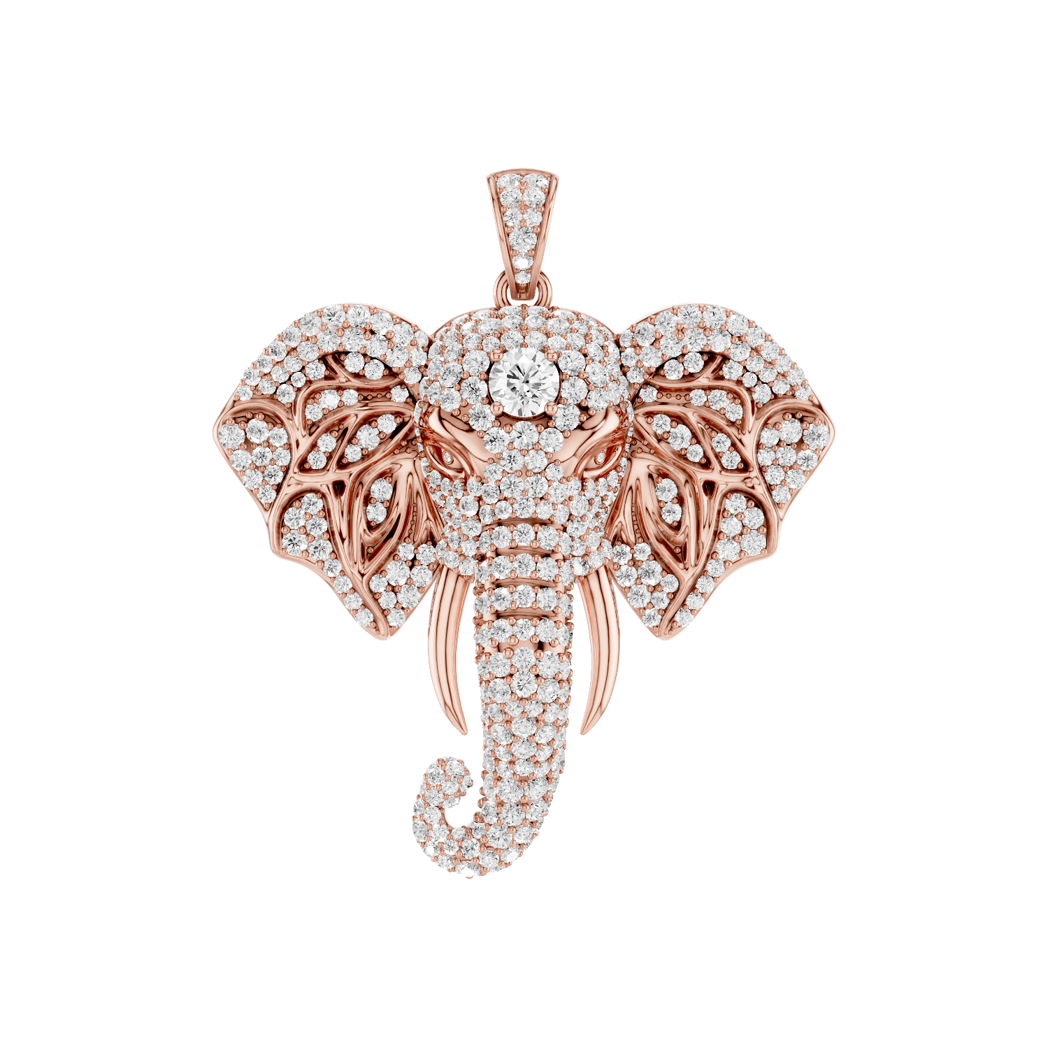Varana, Elephant Pendant, Rose Gold