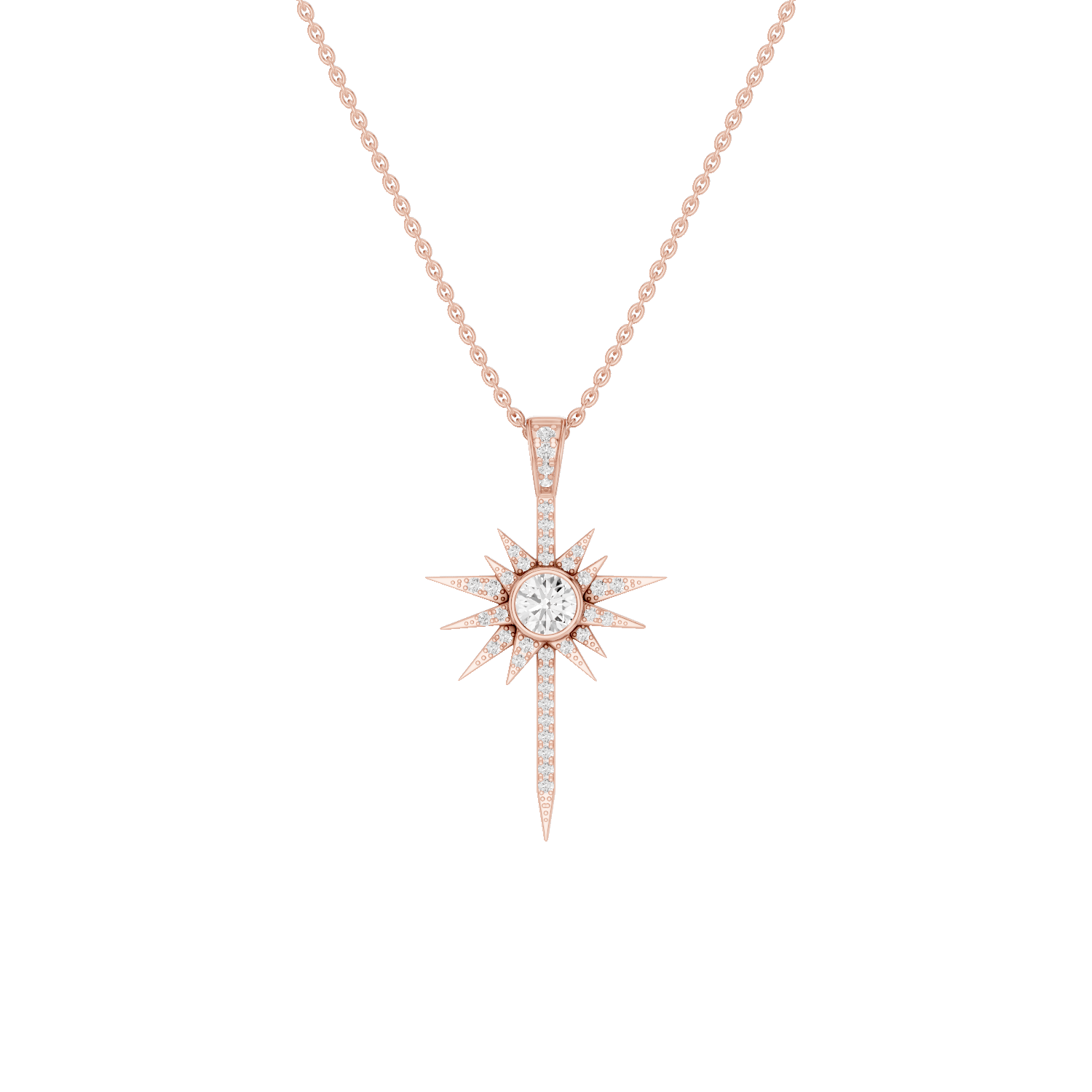 Skyglint, Shooting Star Pendant, Rose Gold