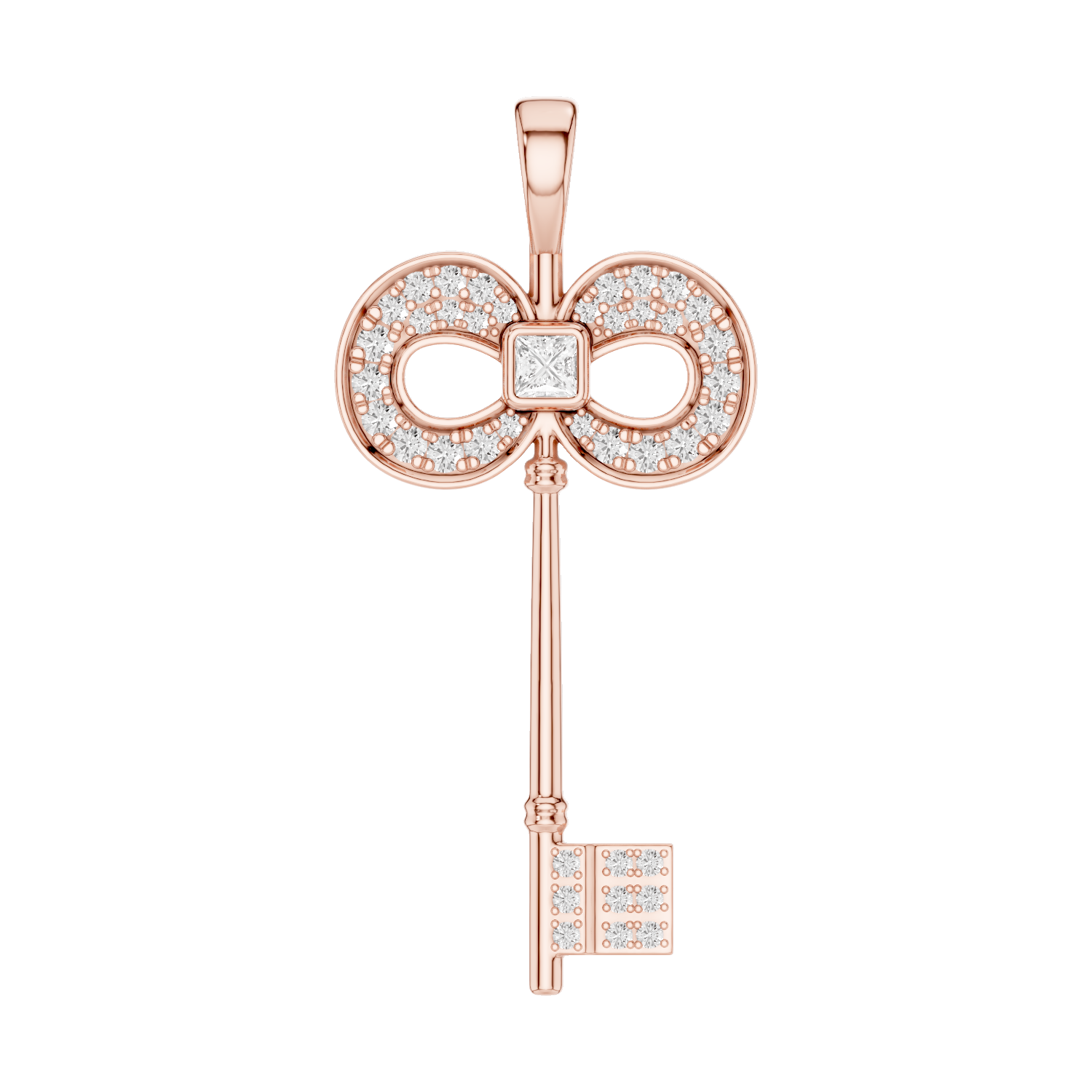 Keeley, Key Pendant, Rose Gold