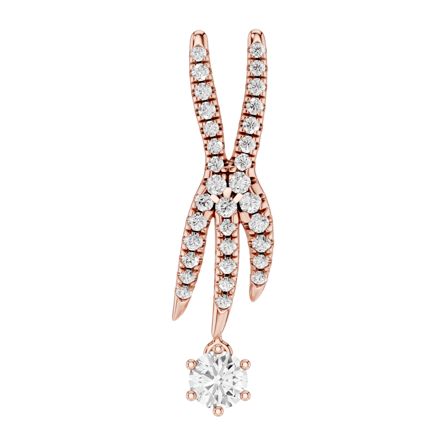 Lightfoot, Rabbit’s Foot Pendant, Rose Gold
