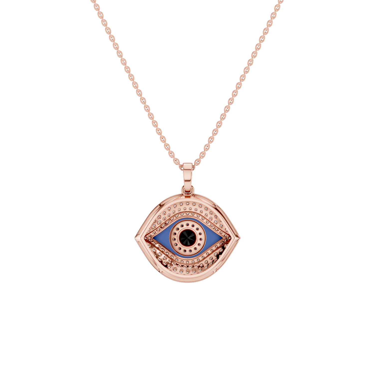 Iris, Evil Eye Pendant, Rose Gold