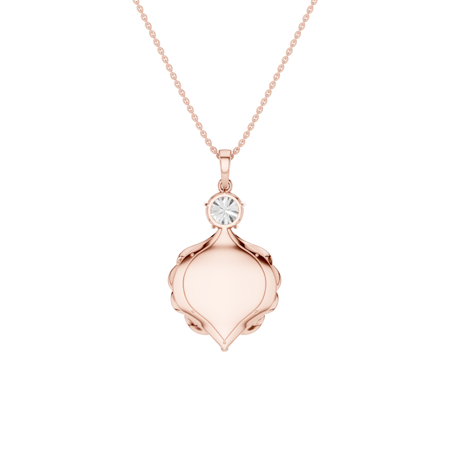 Shelly, Sea Shell Pendant, Rose Gold