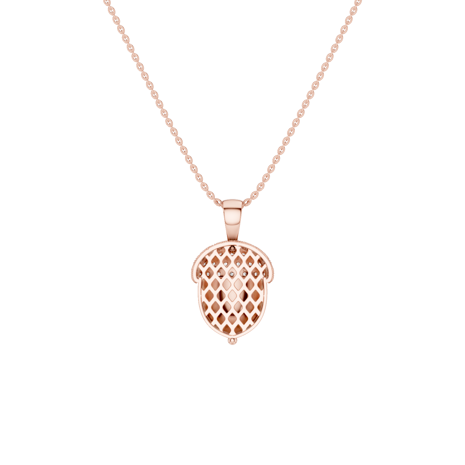 Acornia, Acorn  Pendant, Rose Gold