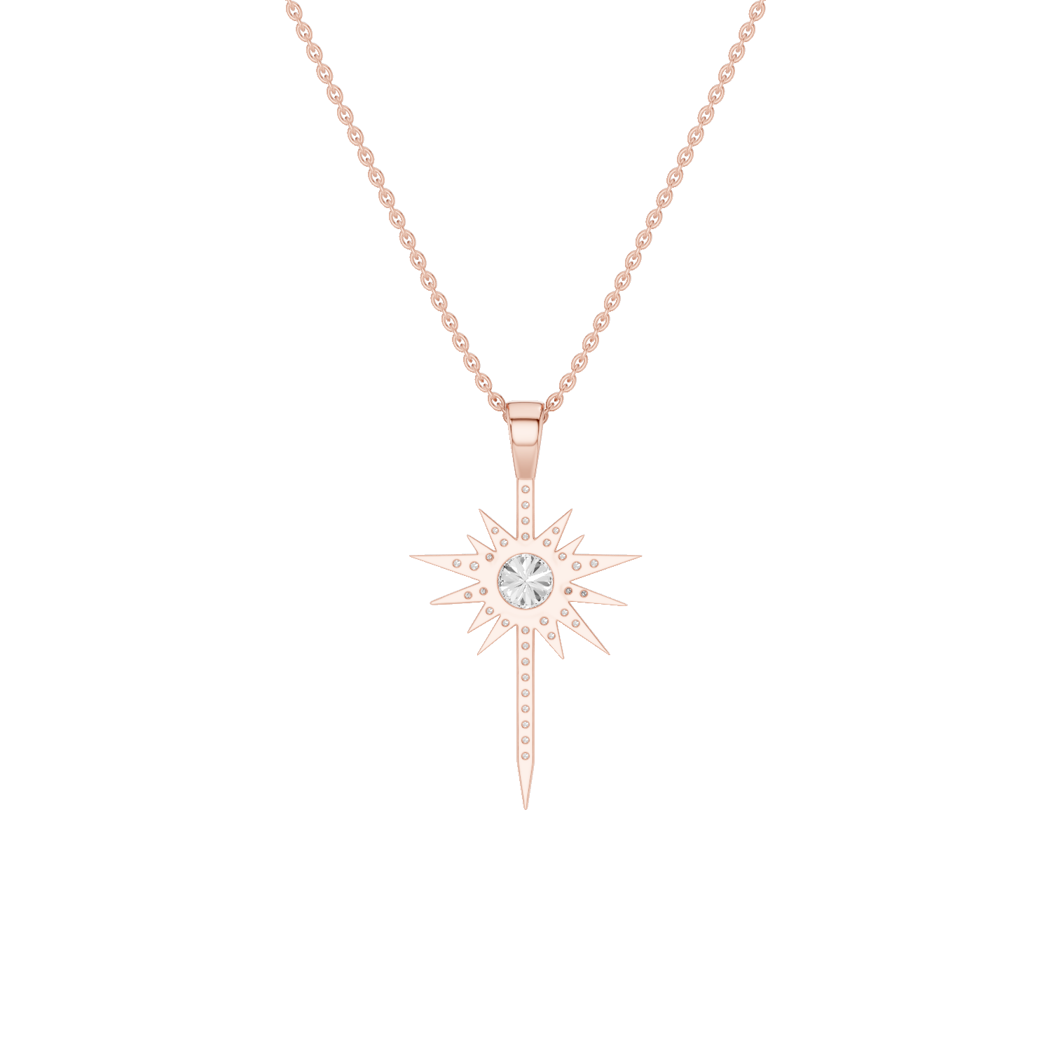 Skyglint, Shooting Star Pendant, Rose Gold